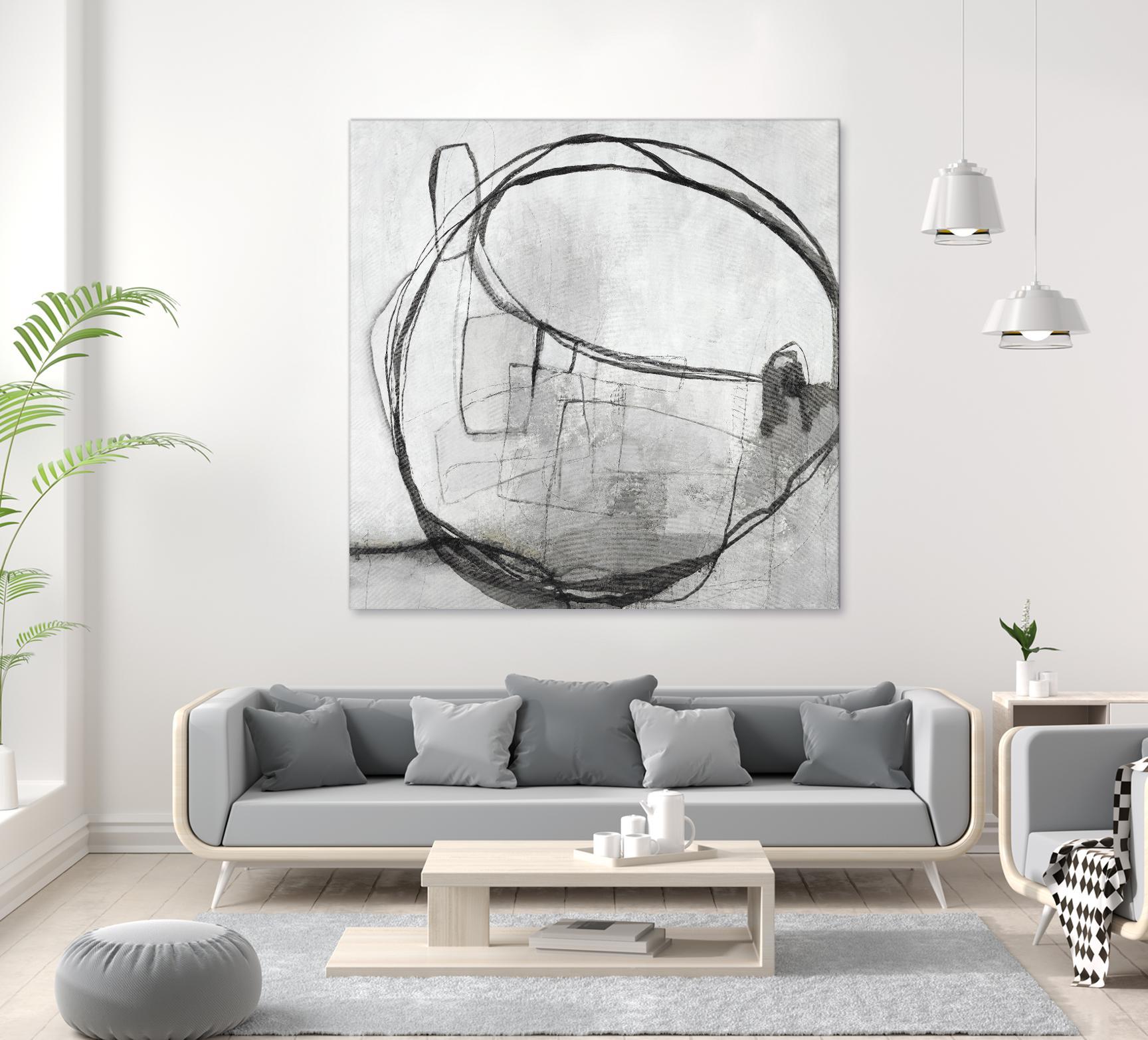 Lucent Sphere by Daleno Art on GIANT ART - black black & white circle