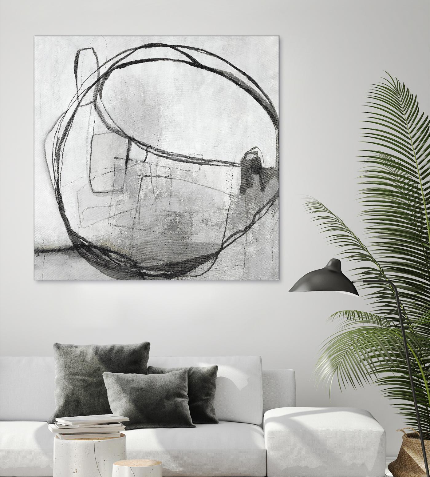 Lucent Sphere by Daleno Art on GIANT ART - black black & white circle