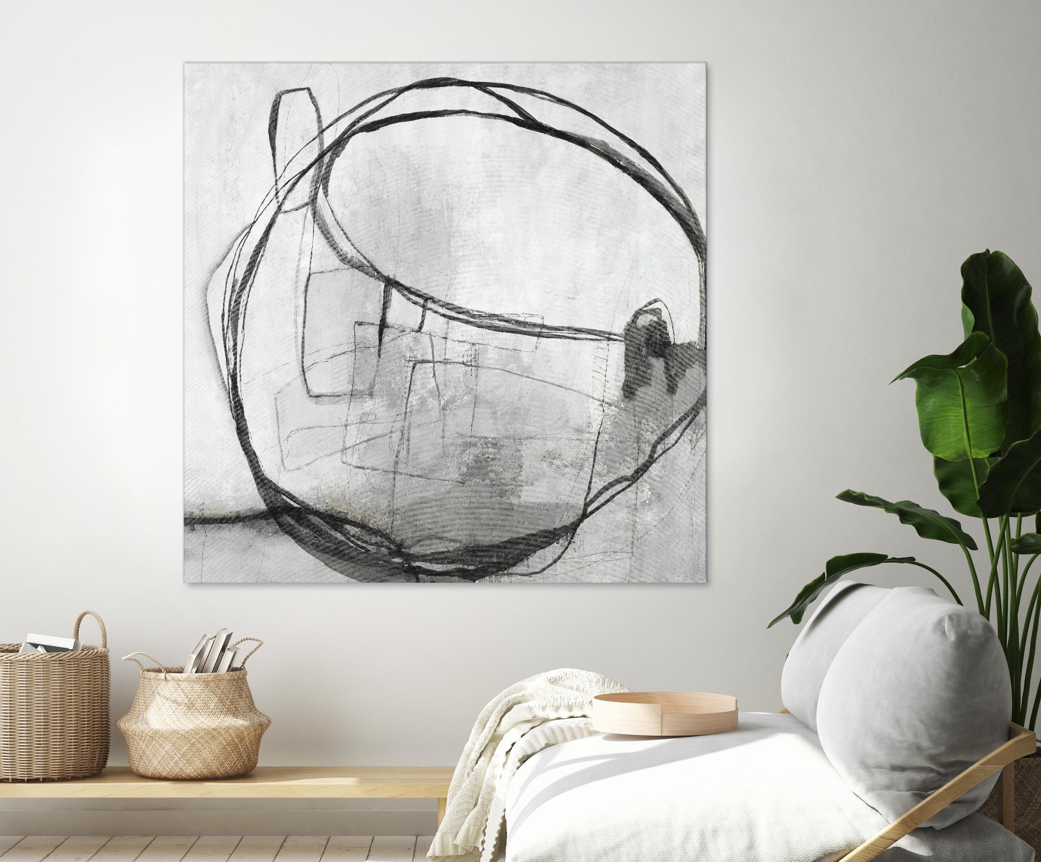 Lucent Sphere by Daleno Art on GIANT ART - black black & white circle