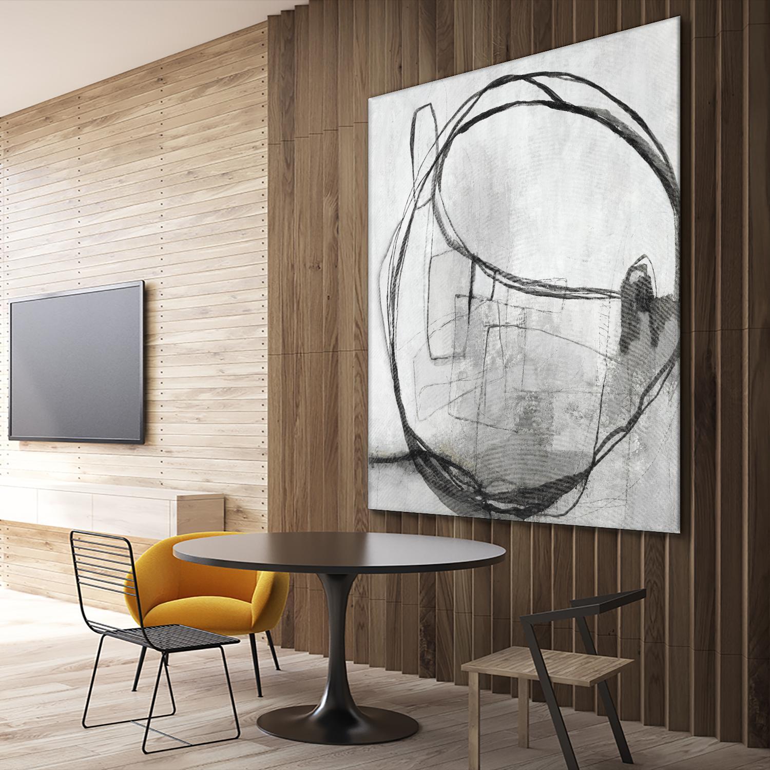 Lucent Sphere by Daleno Art on GIANT ART - black black & white circle