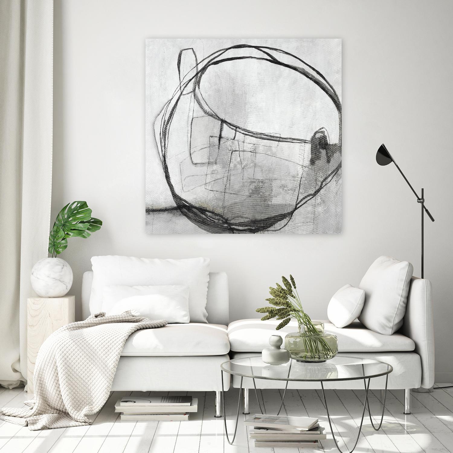 Lucent Sphere by Daleno Art on GIANT ART - black black & white circle