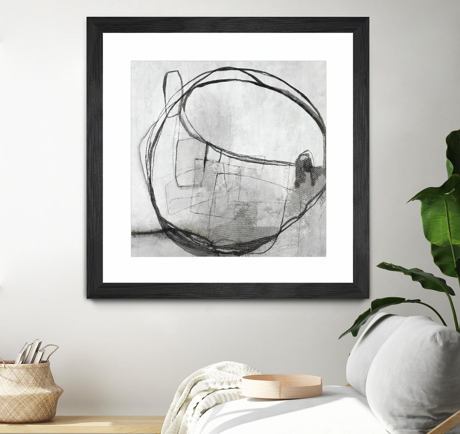 Lucent Sphere by Daleno Art on GIANT ART - black black & white circle