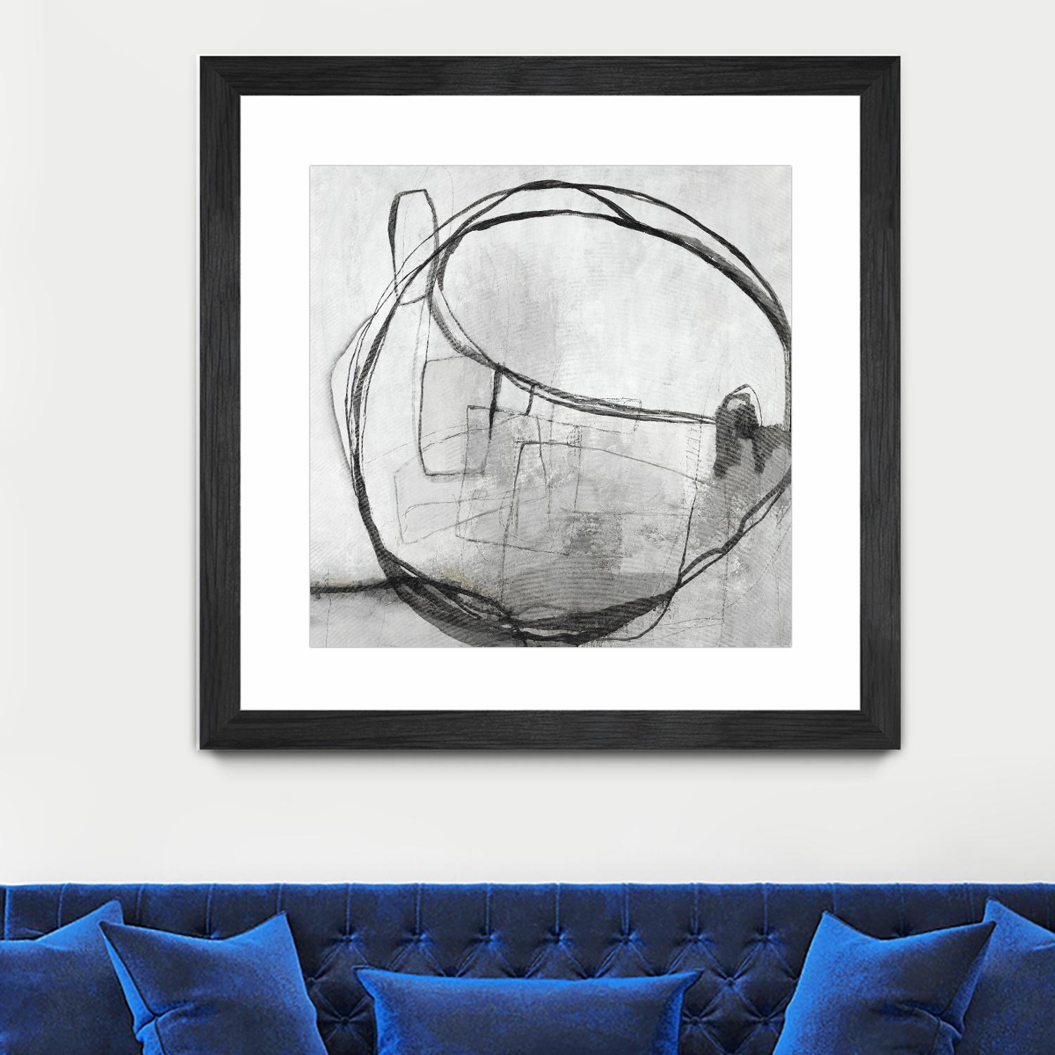 Lucent Sphere by Daleno Art on GIANT ART - black black & white circle