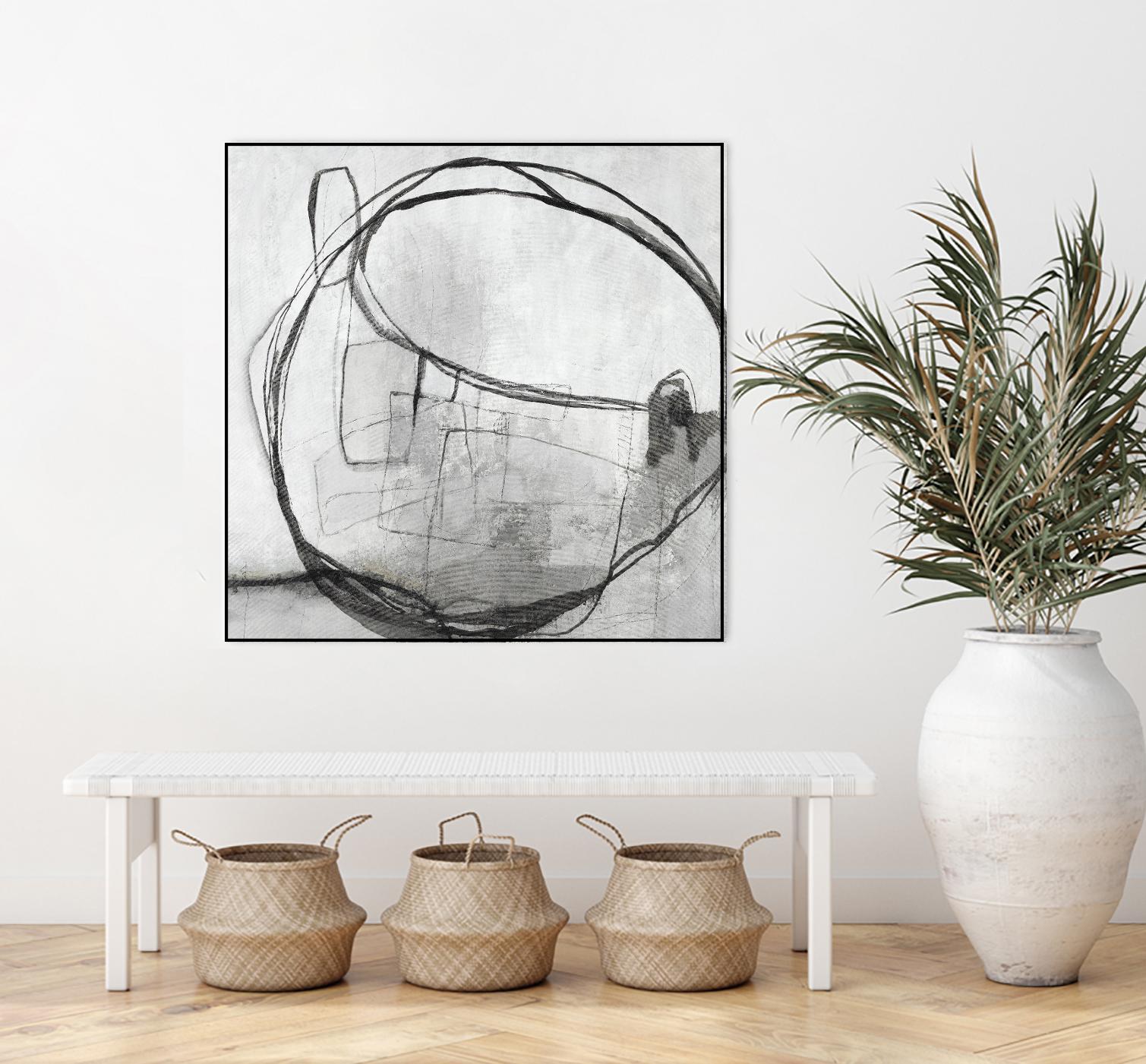 Lucent Sphere by Daleno Art on GIANT ART - black black & white circle