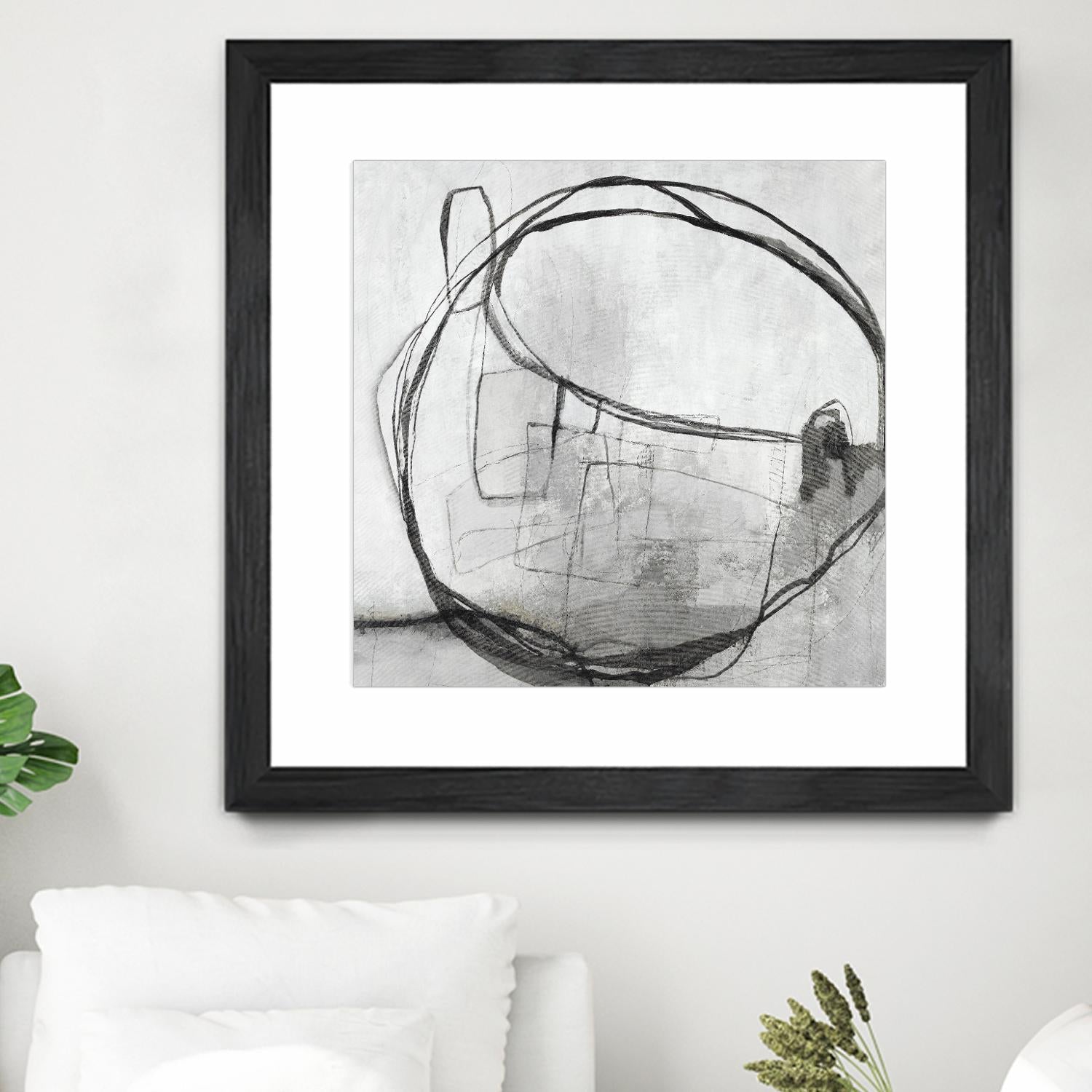 Lucent Sphere by Daleno Art on GIANT ART - black black & white circle