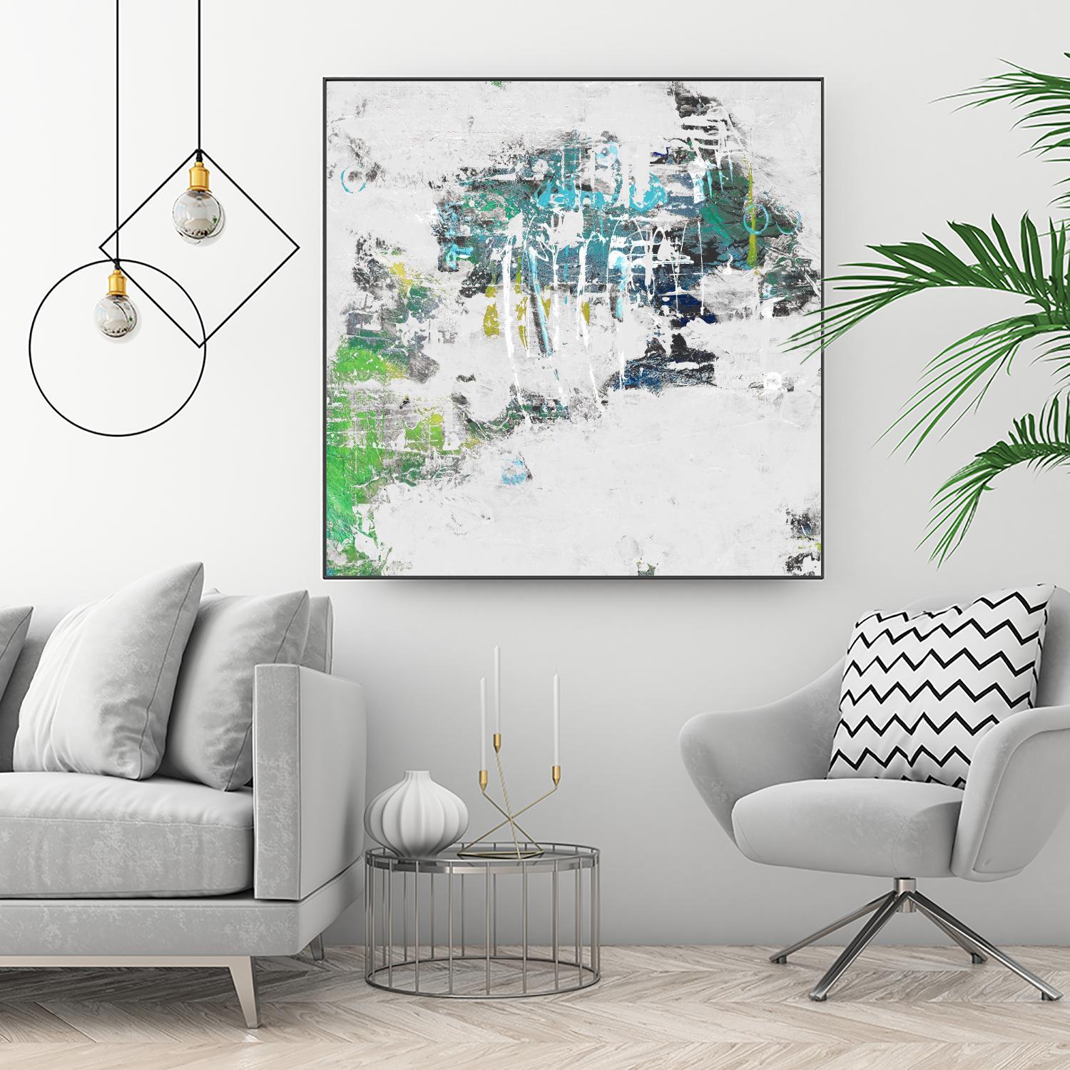 cool Kids I by Daleno Art on GIANT ART - green abstract abstrait