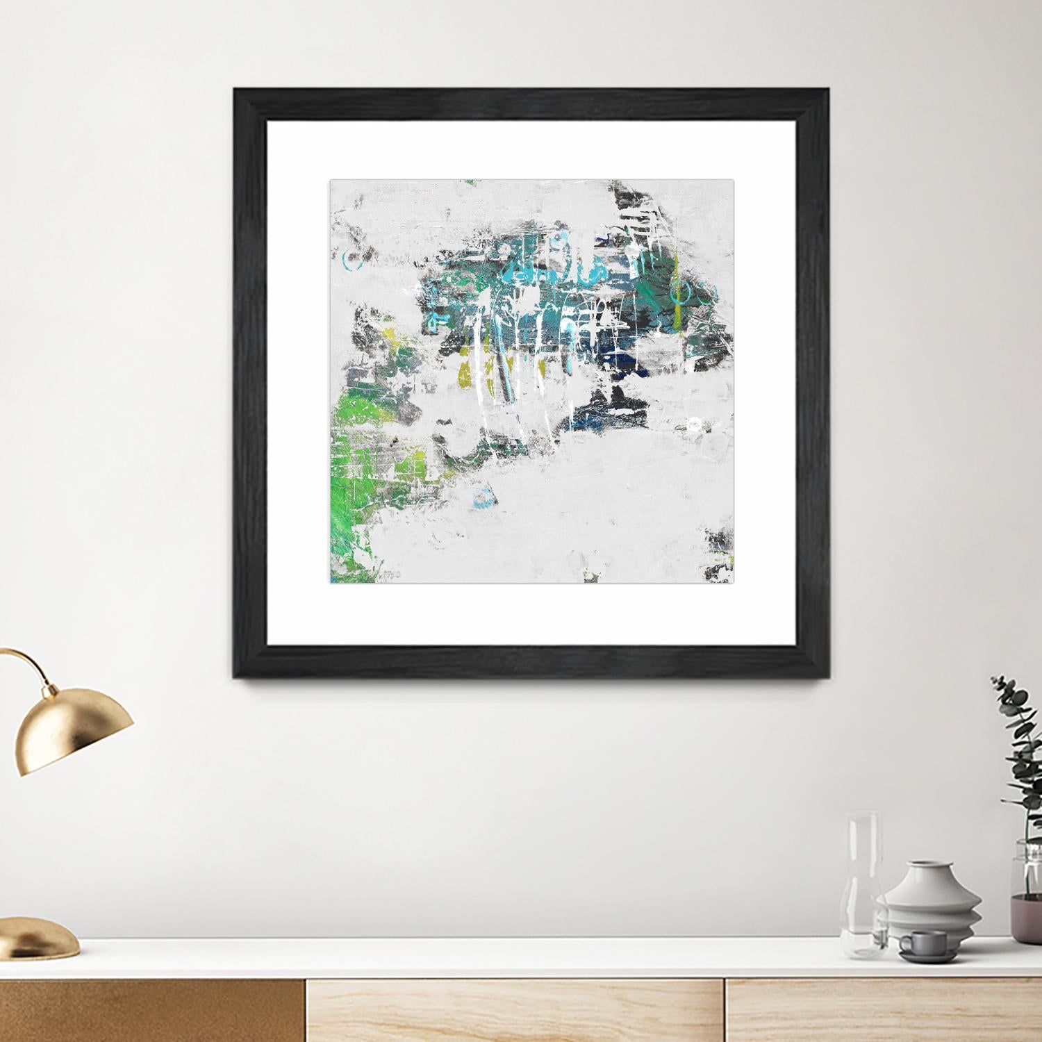 cool Kids I by Daleno Art on GIANT ART - green abstract abstrait