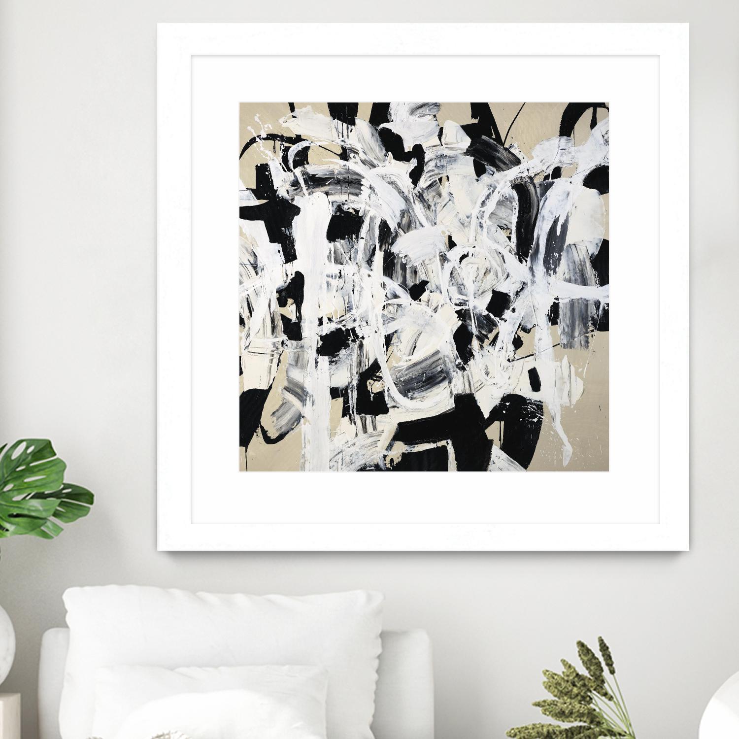 Talking out of Both Sides by Daleno Art on GIANT ART - beige abstract abstrait