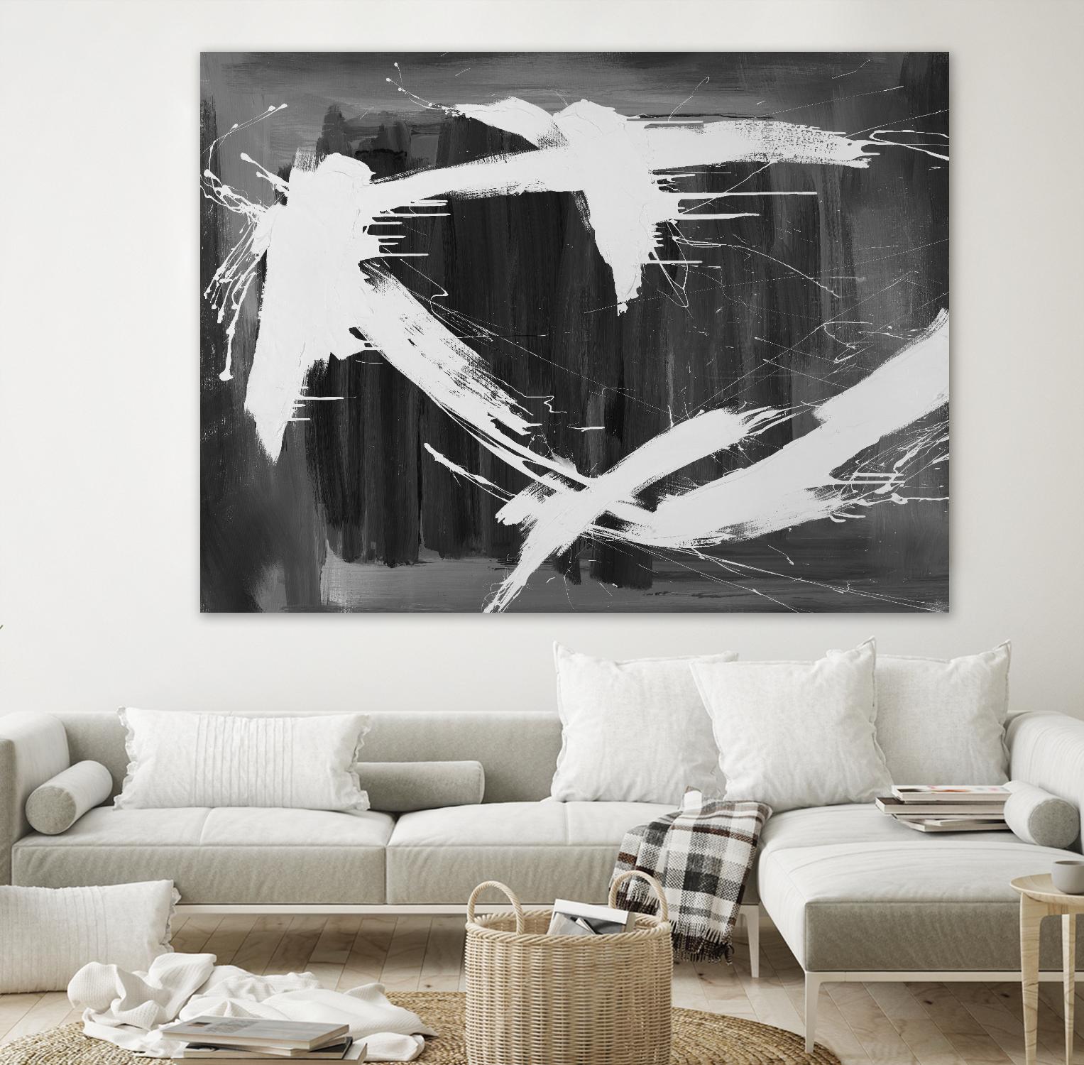 Stun Gun by Daleno Art on GIANT ART - grey black & white abstract