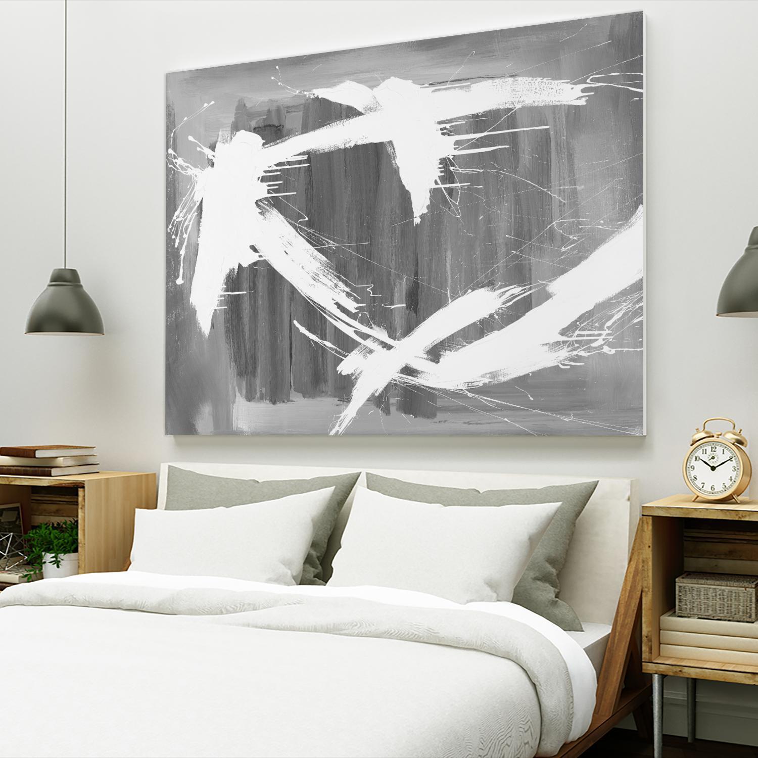 Stun Gun by Daleno Art on GIANT ART - grey black & white abstract