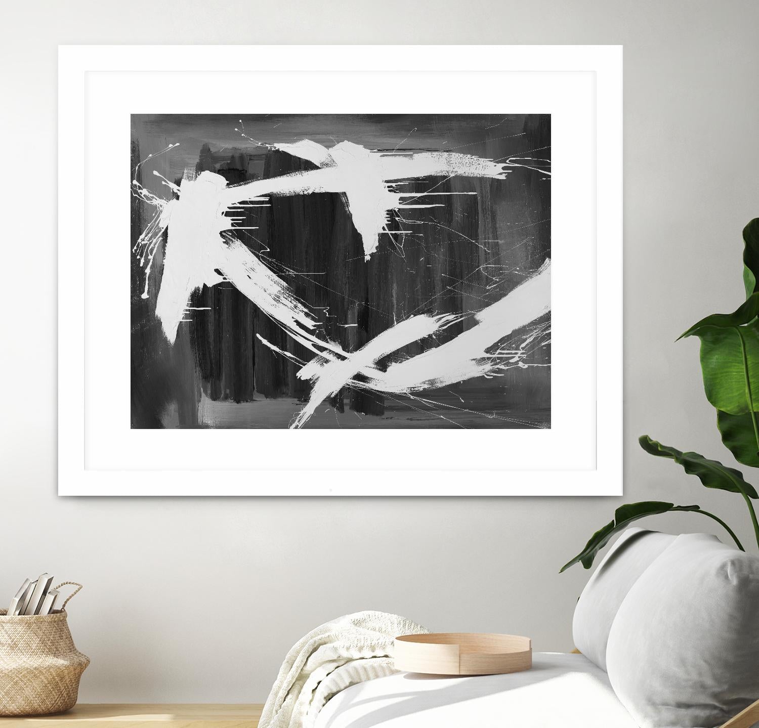 Stun Gun by Daleno Art on GIANT ART - grey black & white abstract