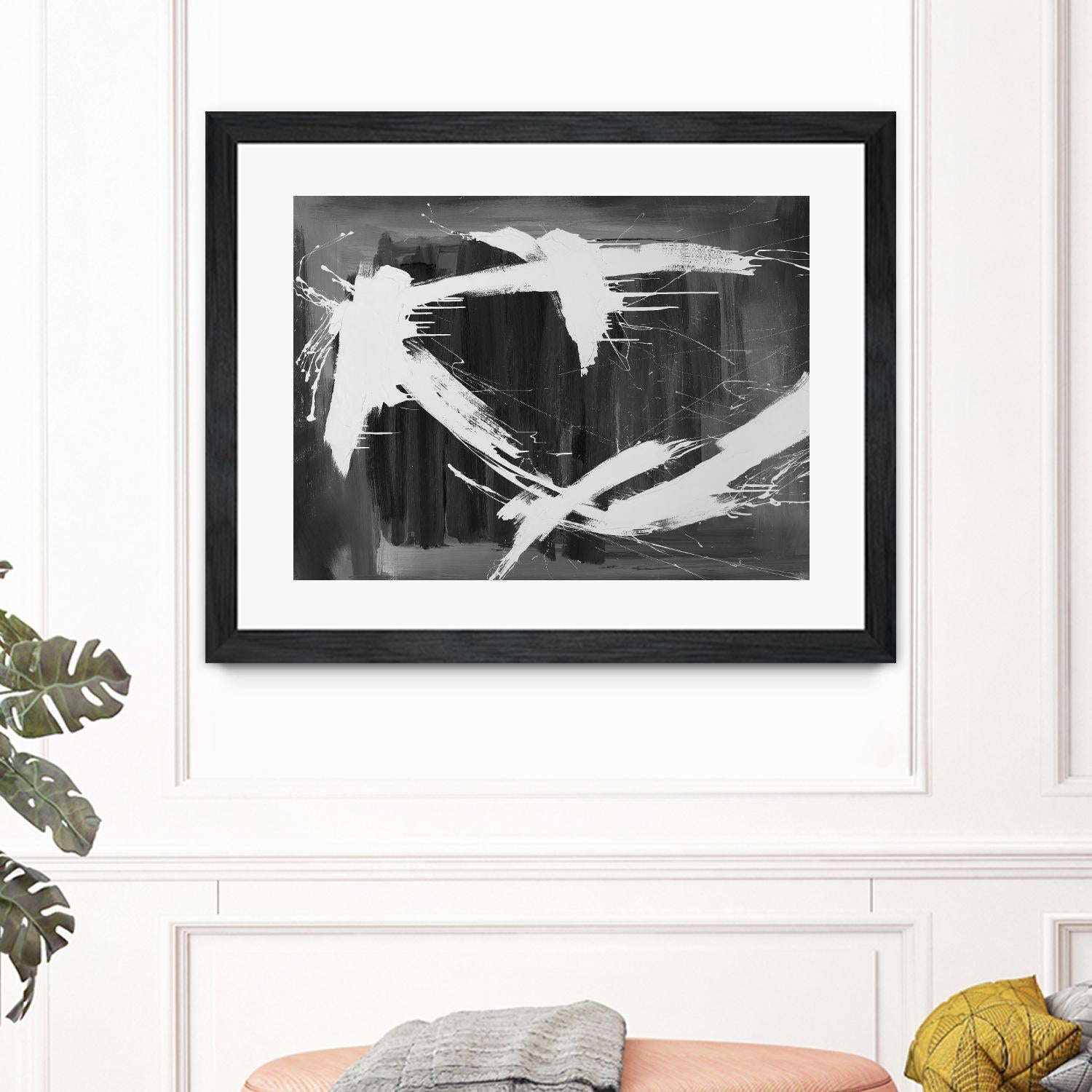 Stun Gun by Daleno Art on GIANT ART - grey black & white abstract