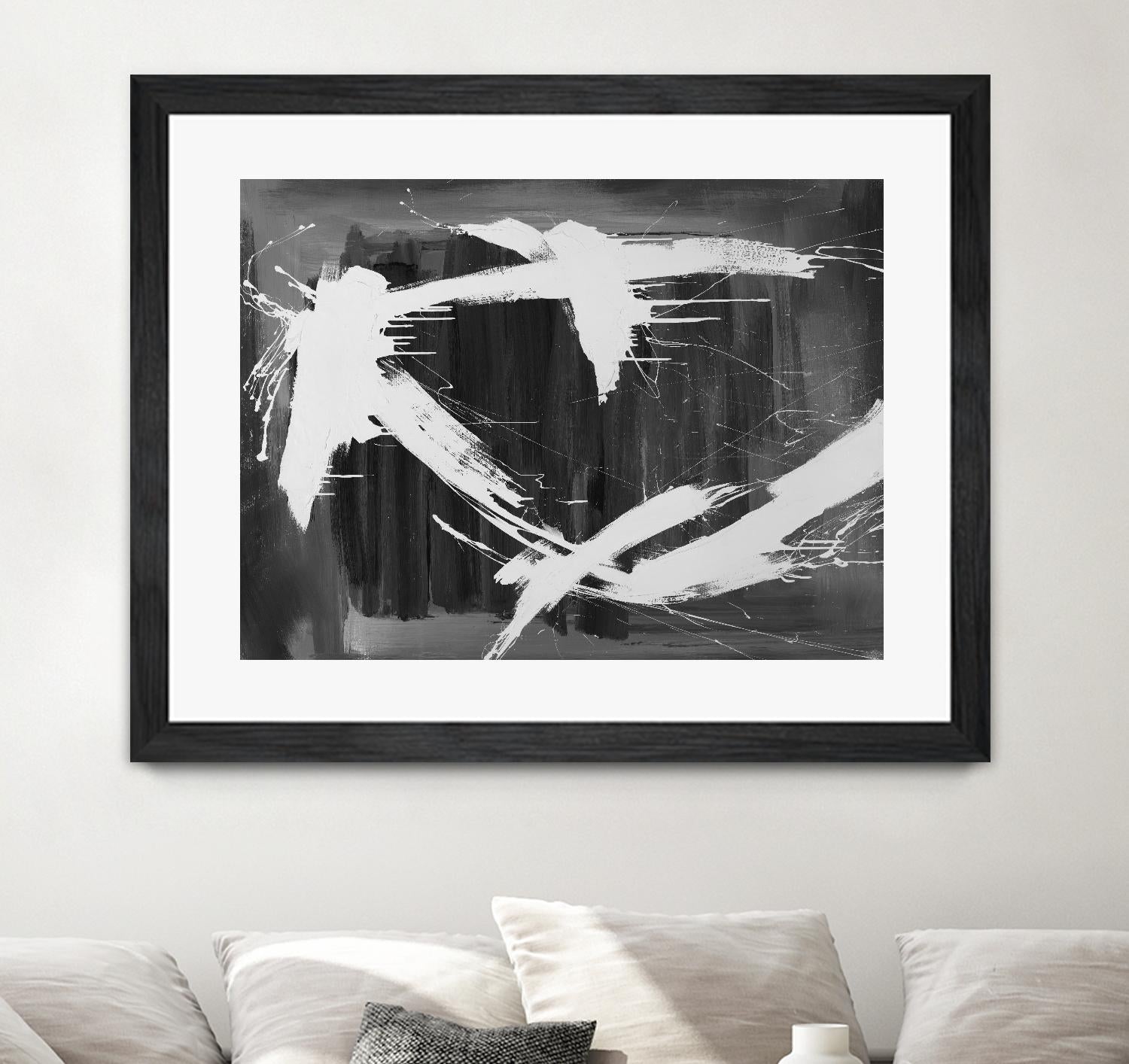 Stun Gun by Daleno Art on GIANT ART - grey black & white abstract
