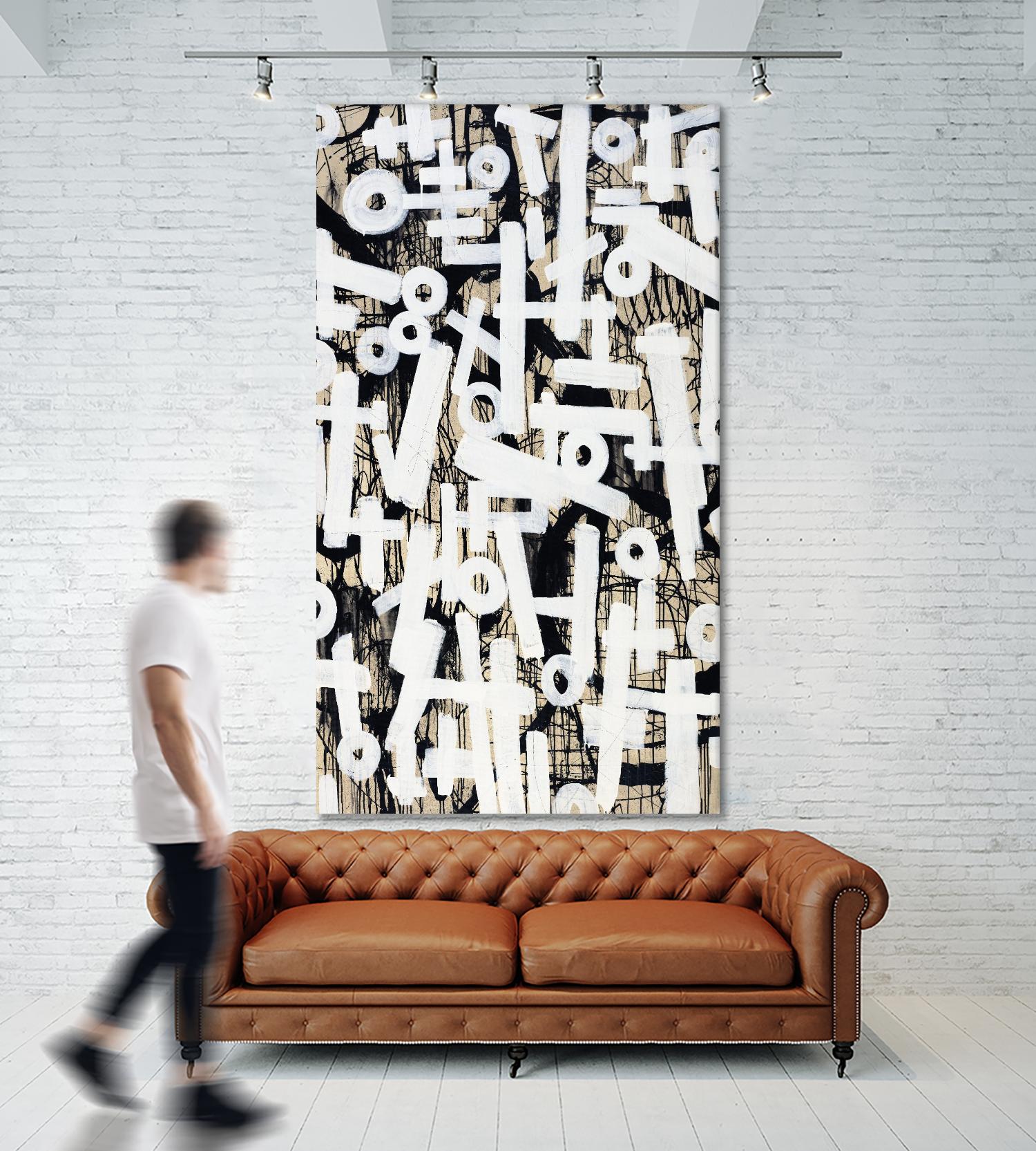 Strapped I by Daleno Art on GIANT ART - beige abstract abstrait