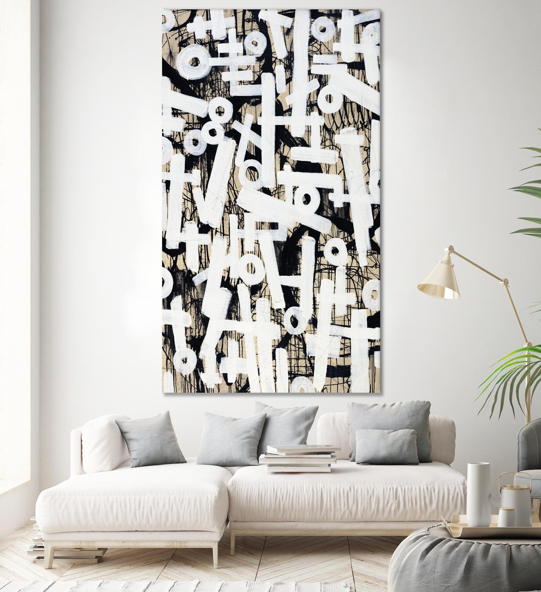 Strapped I by Daleno Art on GIANT ART - beige abstract abstrait