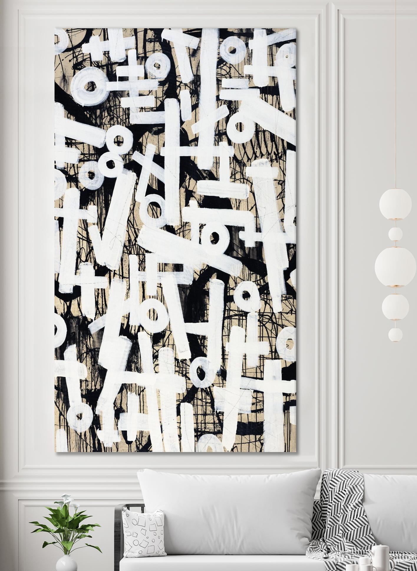 Strapped I by Daleno Art on GIANT ART - beige abstract abstrait