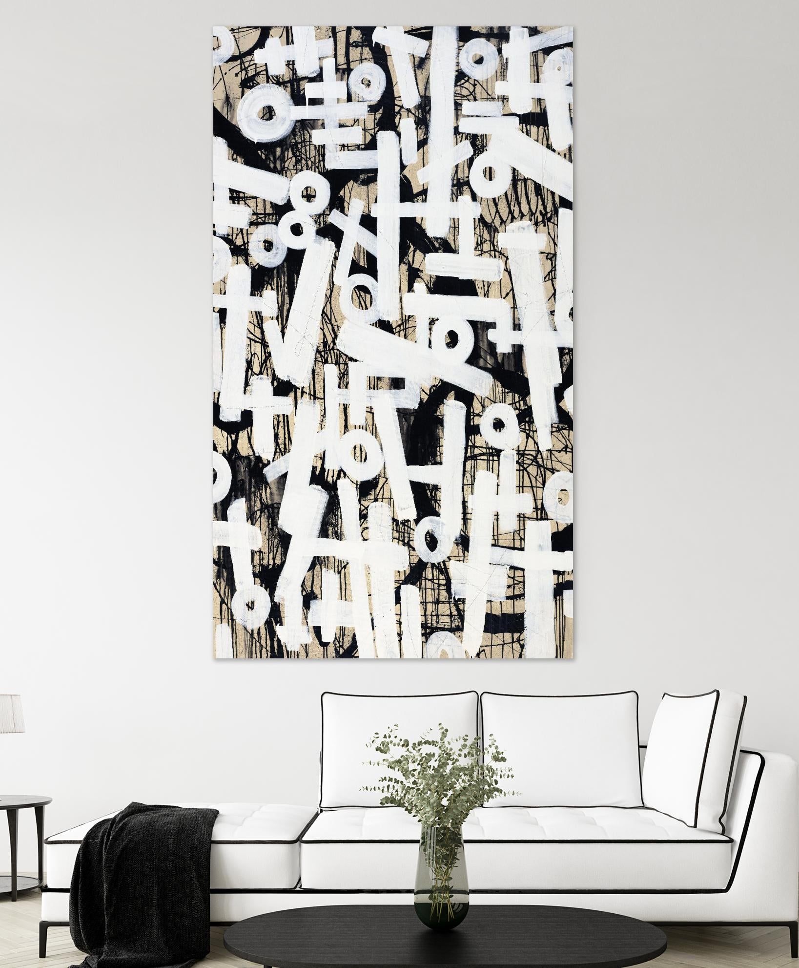 Strapped I by Daleno Art on GIANT ART - beige abstract abstrait