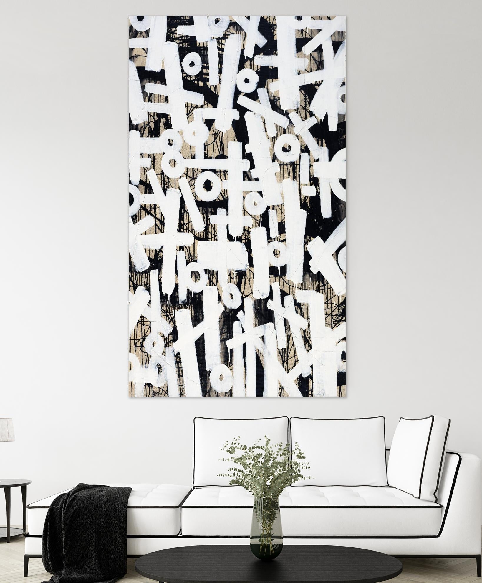 Strapped II by Daleno Art on GIANT ART - beige abstract abstrait