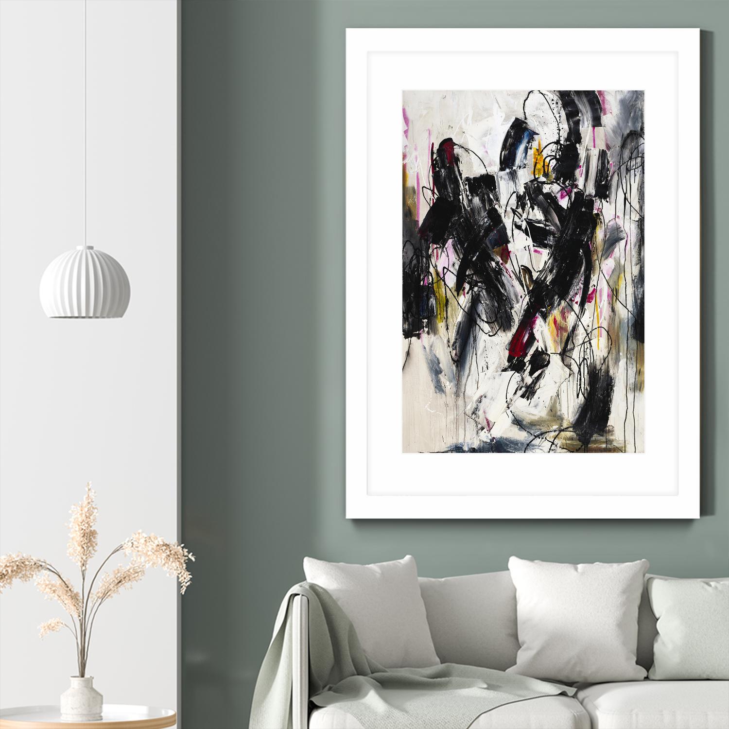 Cliff Divers by Daleno Art on GIANT ART - red abstract abstrait