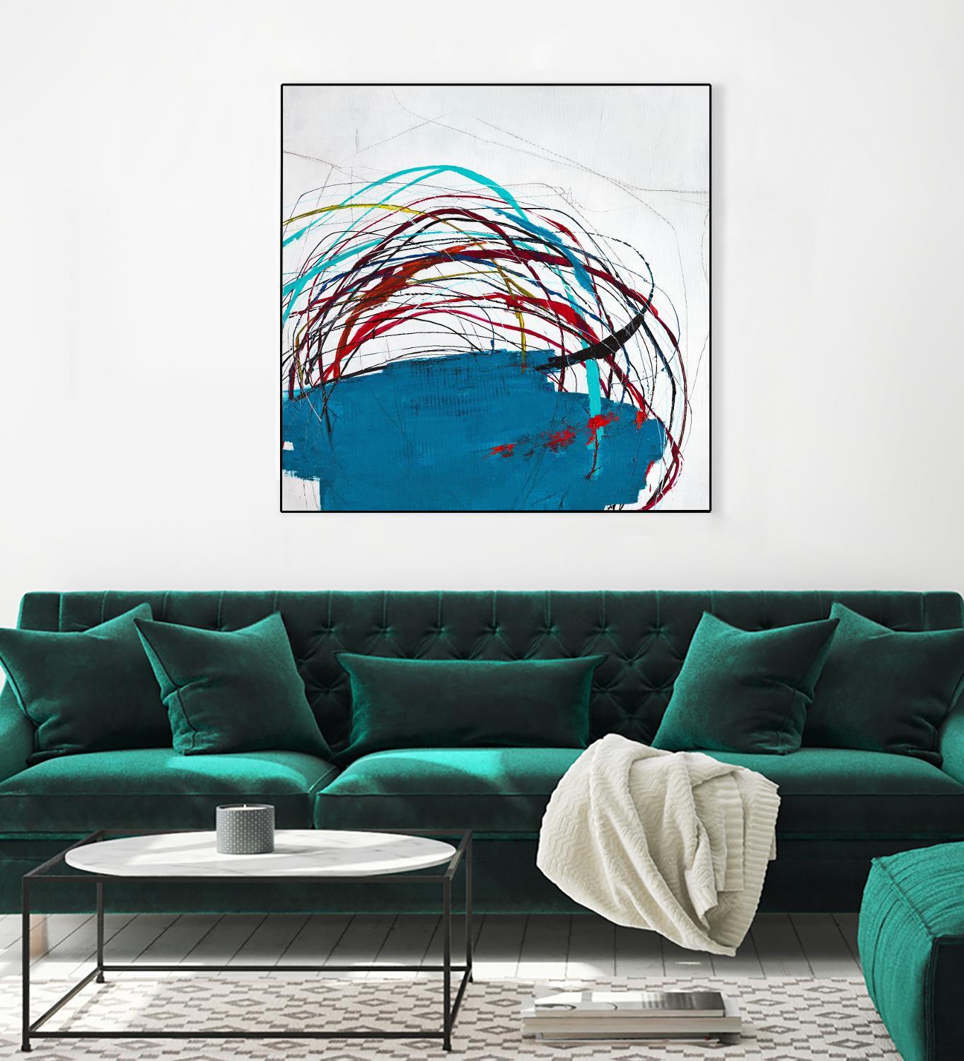 Thimble and Twine by Daleno Art on GIANT ART - red abstract abstrait