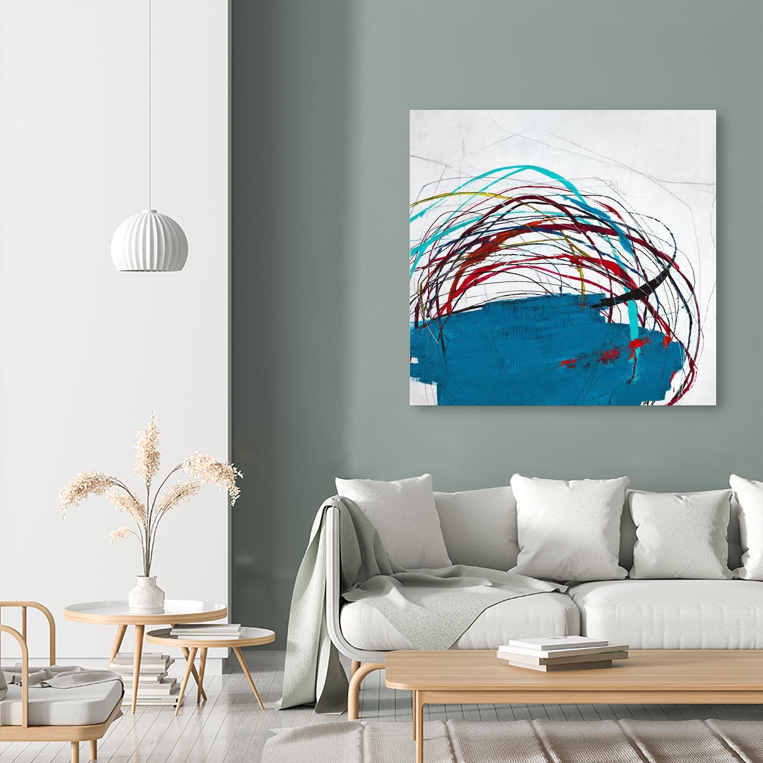 Thimble and Twine by Daleno Art on GIANT ART - red abstract abstrait