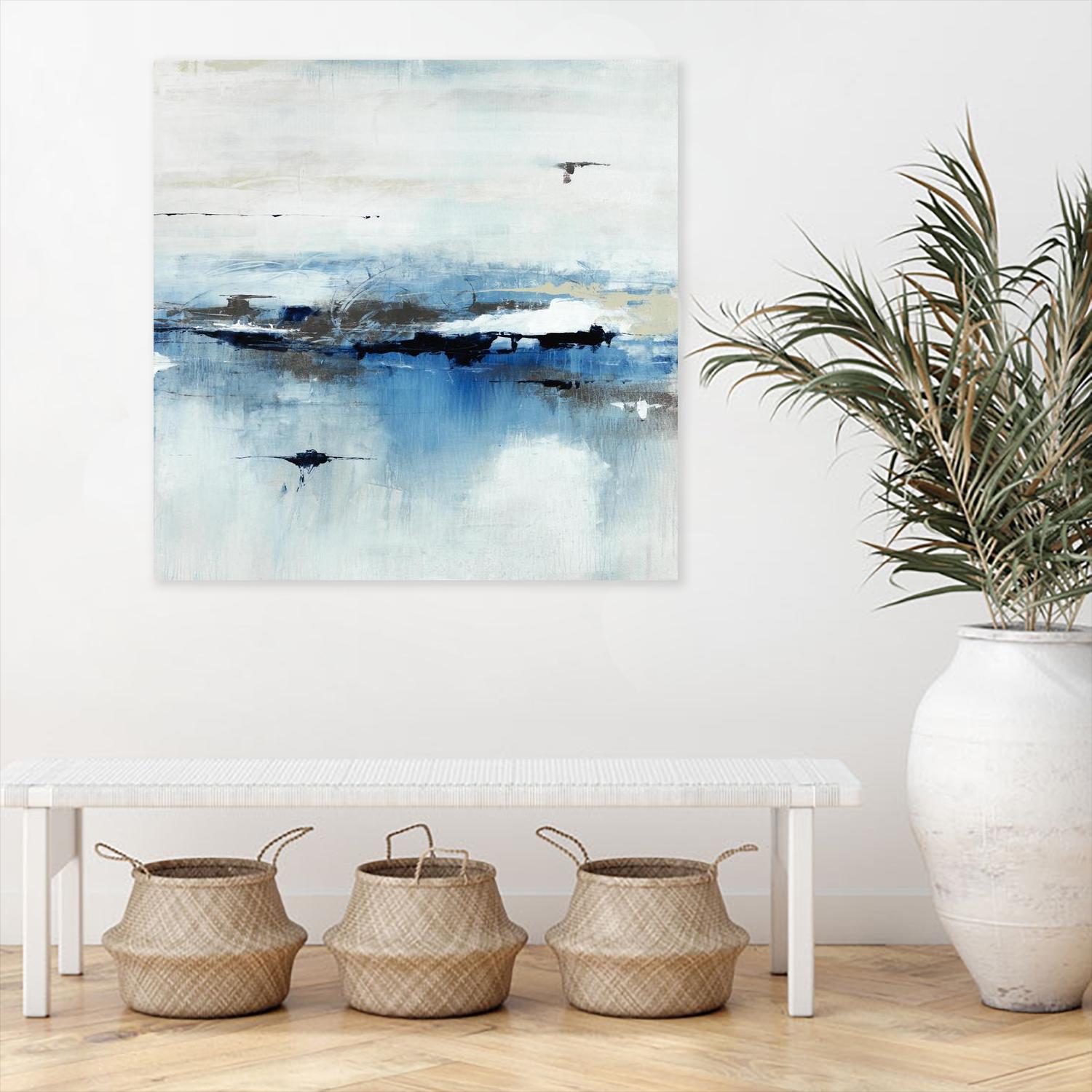 Meeting Oceans by Daleno Art on GIANT ART - blue abstract