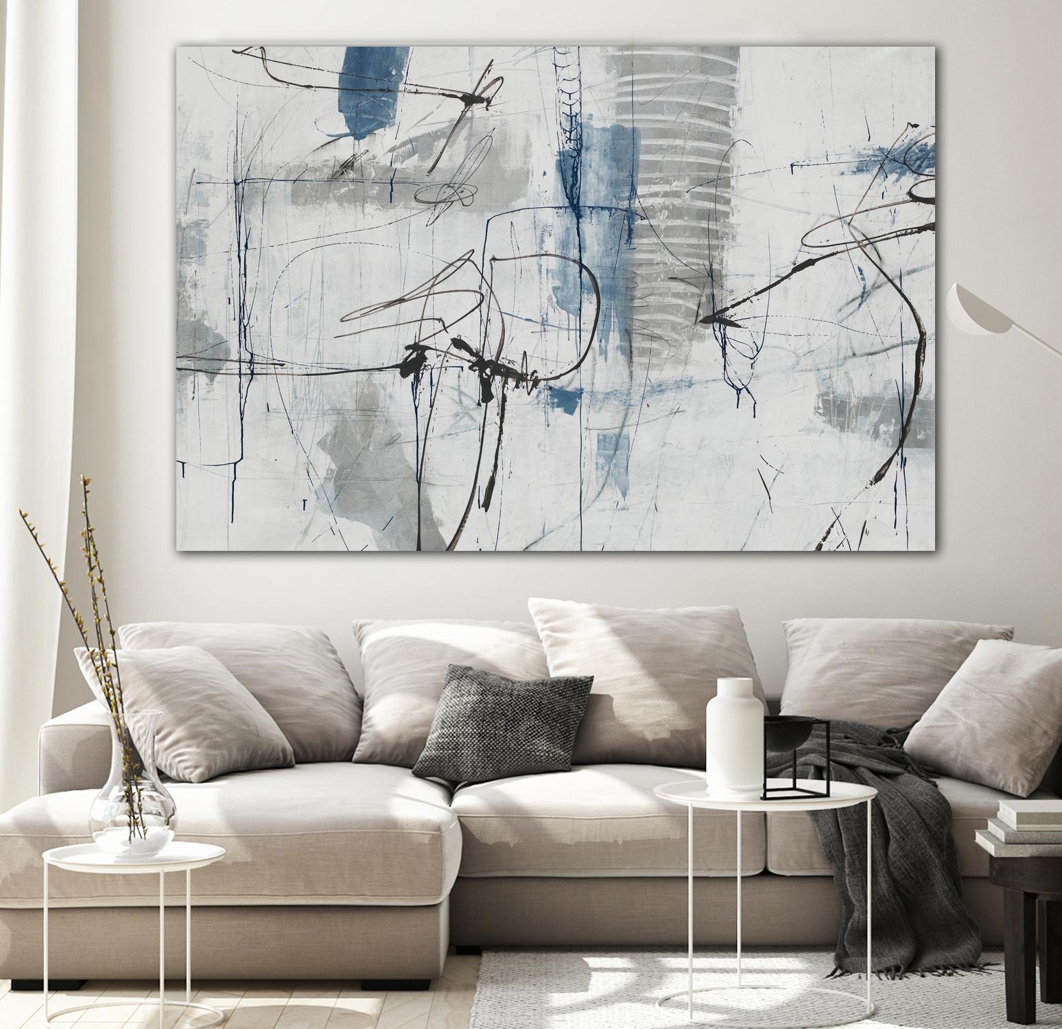 Life Outside The Bubble I by Daleno Art on GIANT ART - blue