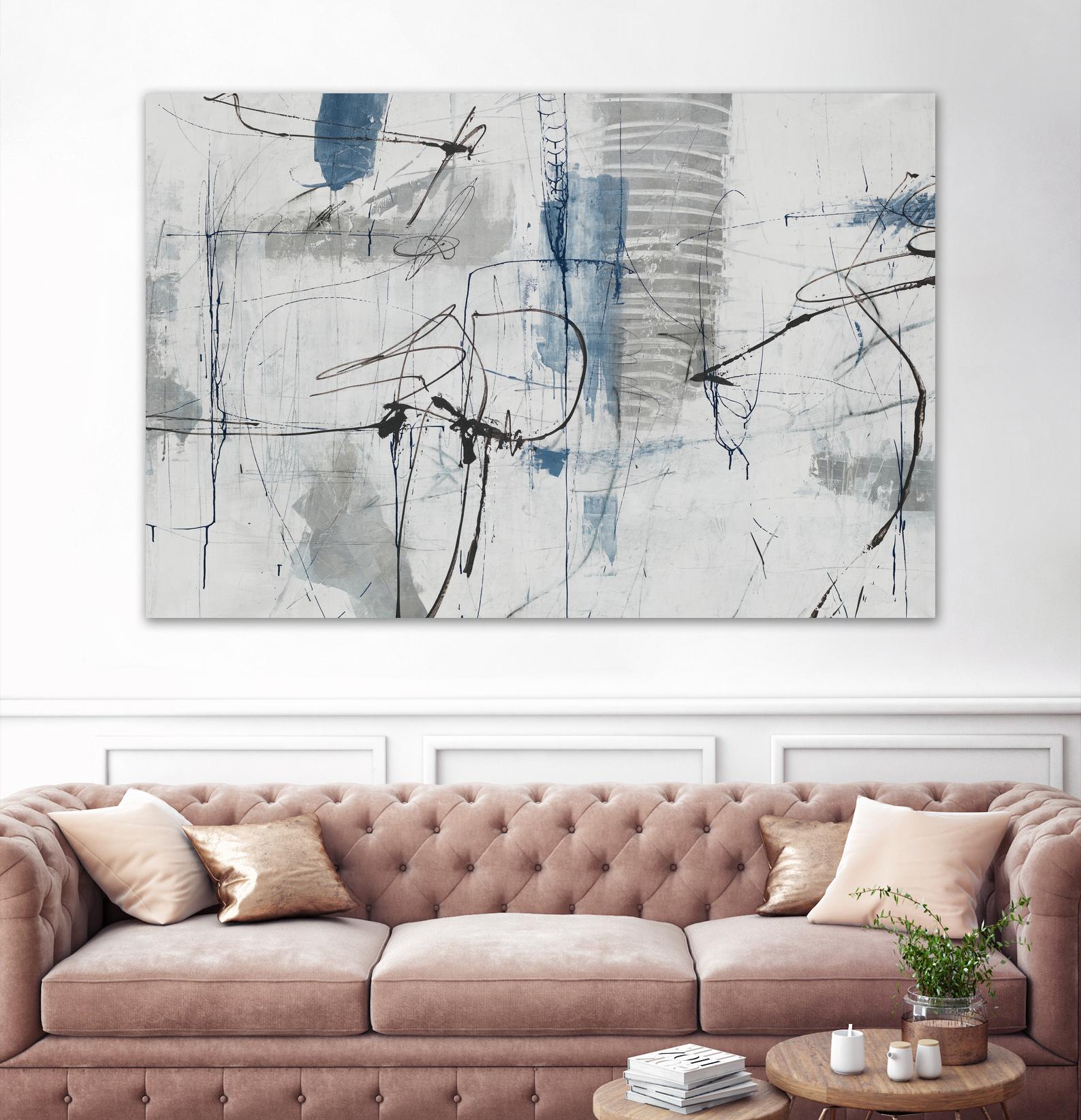 Life Outside The Bubble I by Daleno Art on GIANT ART - blue