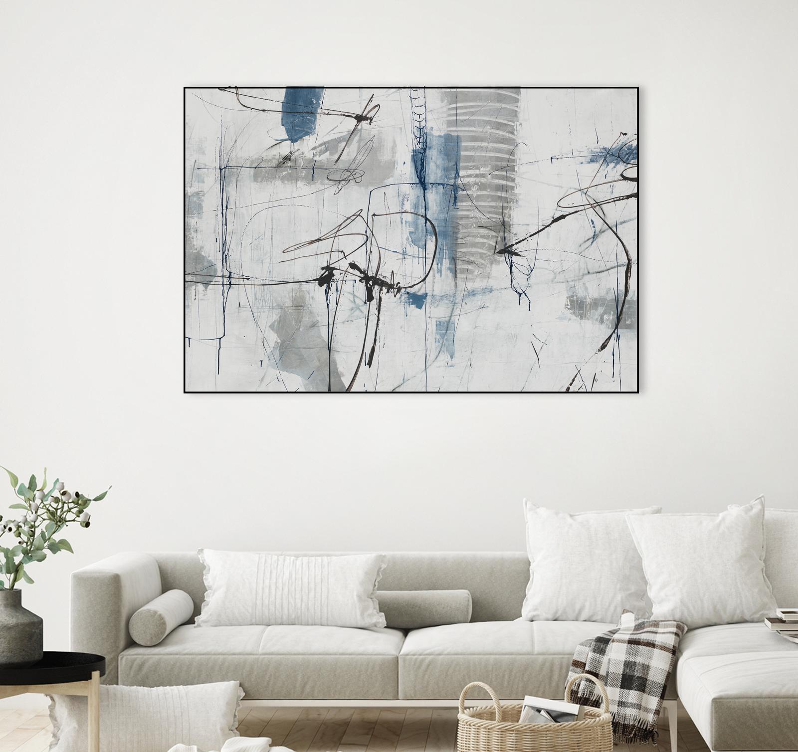 Life Outside The Bubble I by Daleno Art on GIANT ART - blue