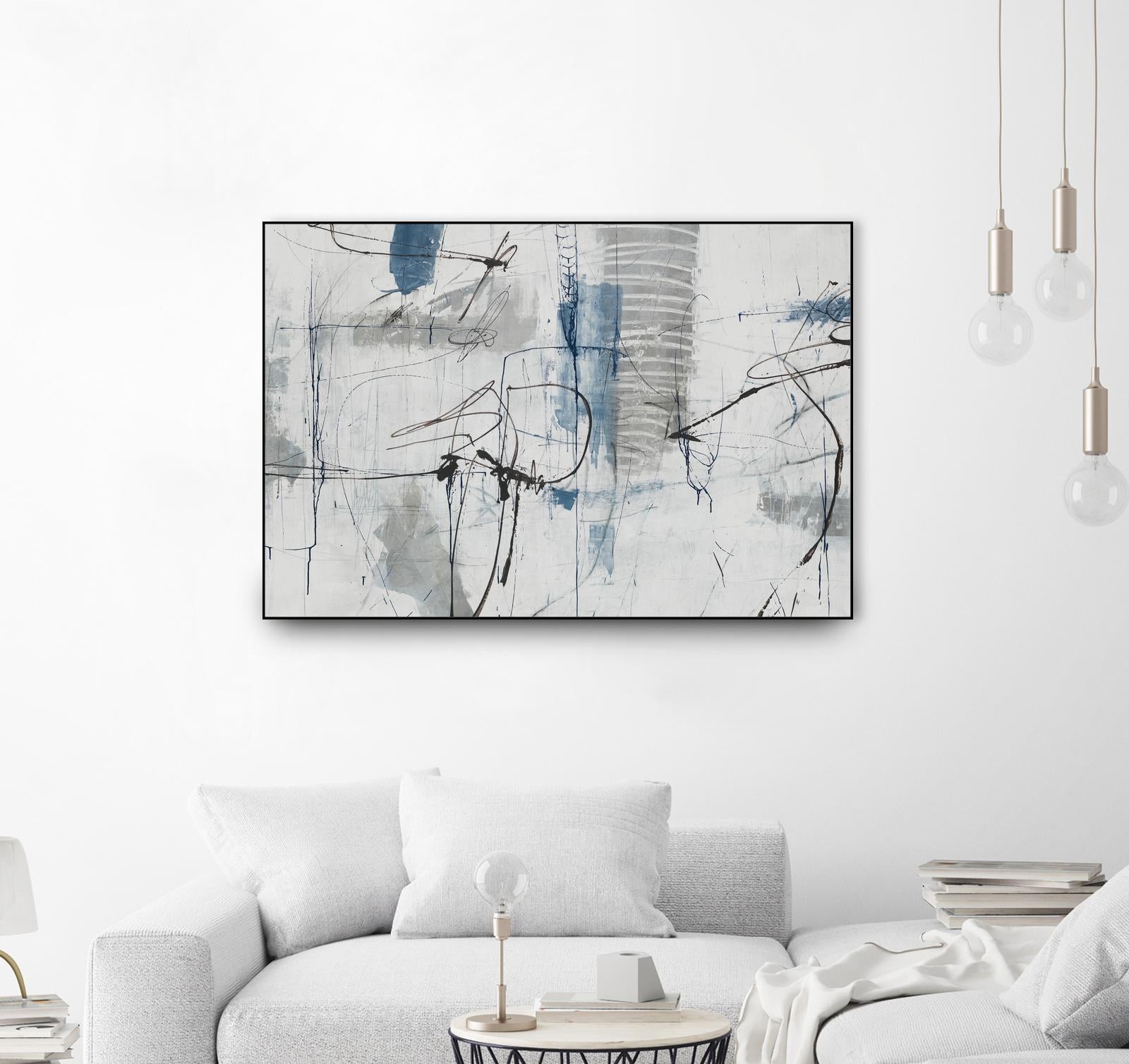 Life Outside The Bubble I by Daleno Art on GIANT ART - blue