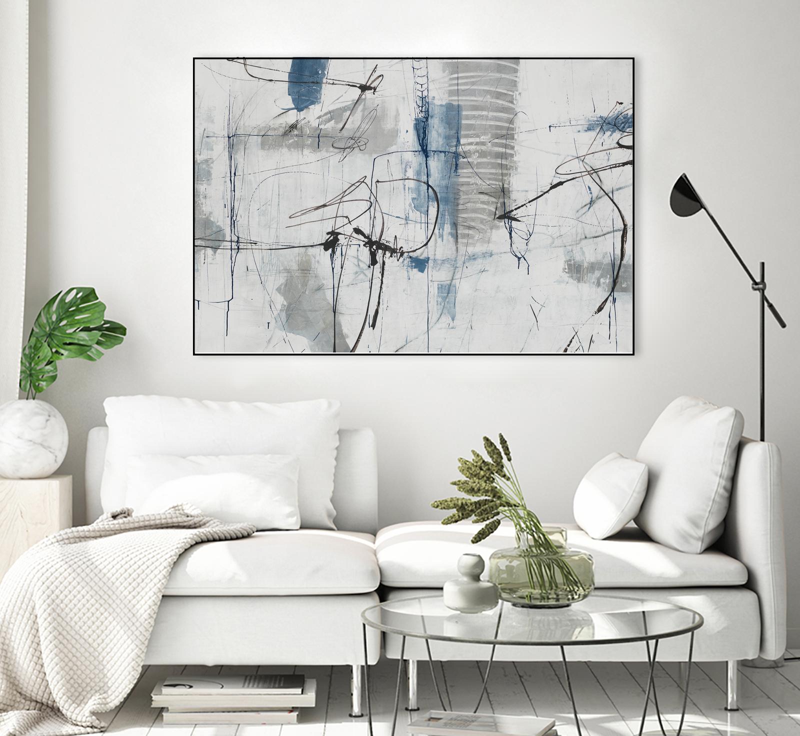 Life Outside The Bubble I by Daleno Art on GIANT ART - blue