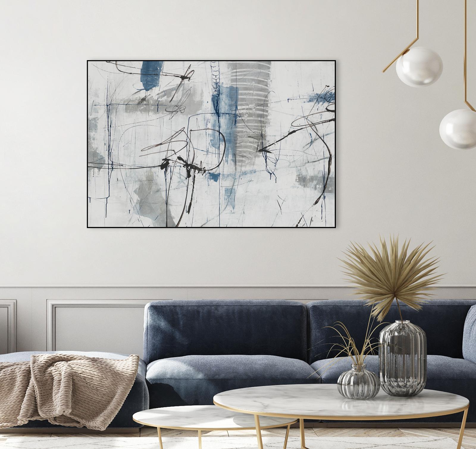 Life Outside The Bubble I by Daleno Art on GIANT ART - blue