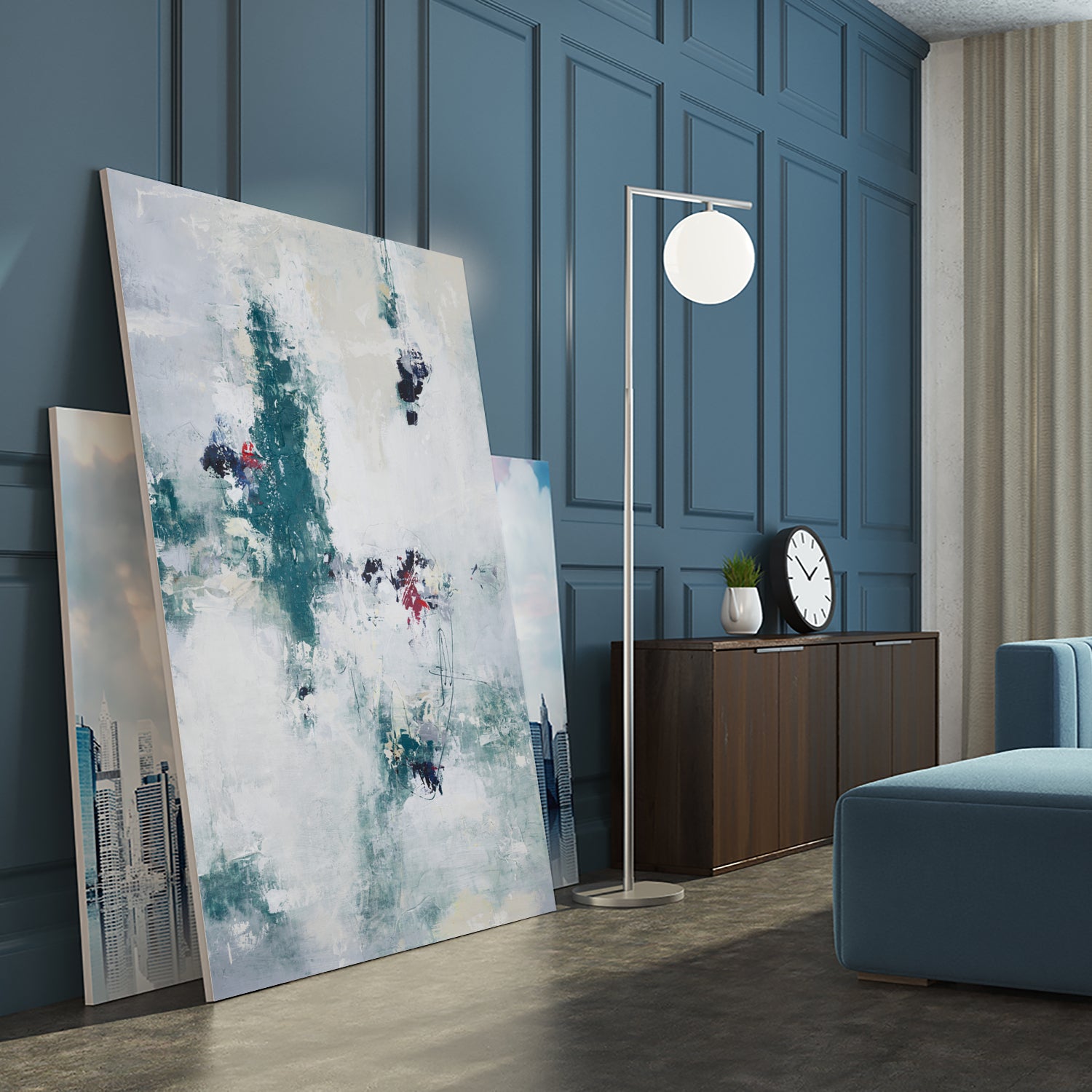 Awakened By A Dream II by Daleno Art on GIANT ART - blue abstract