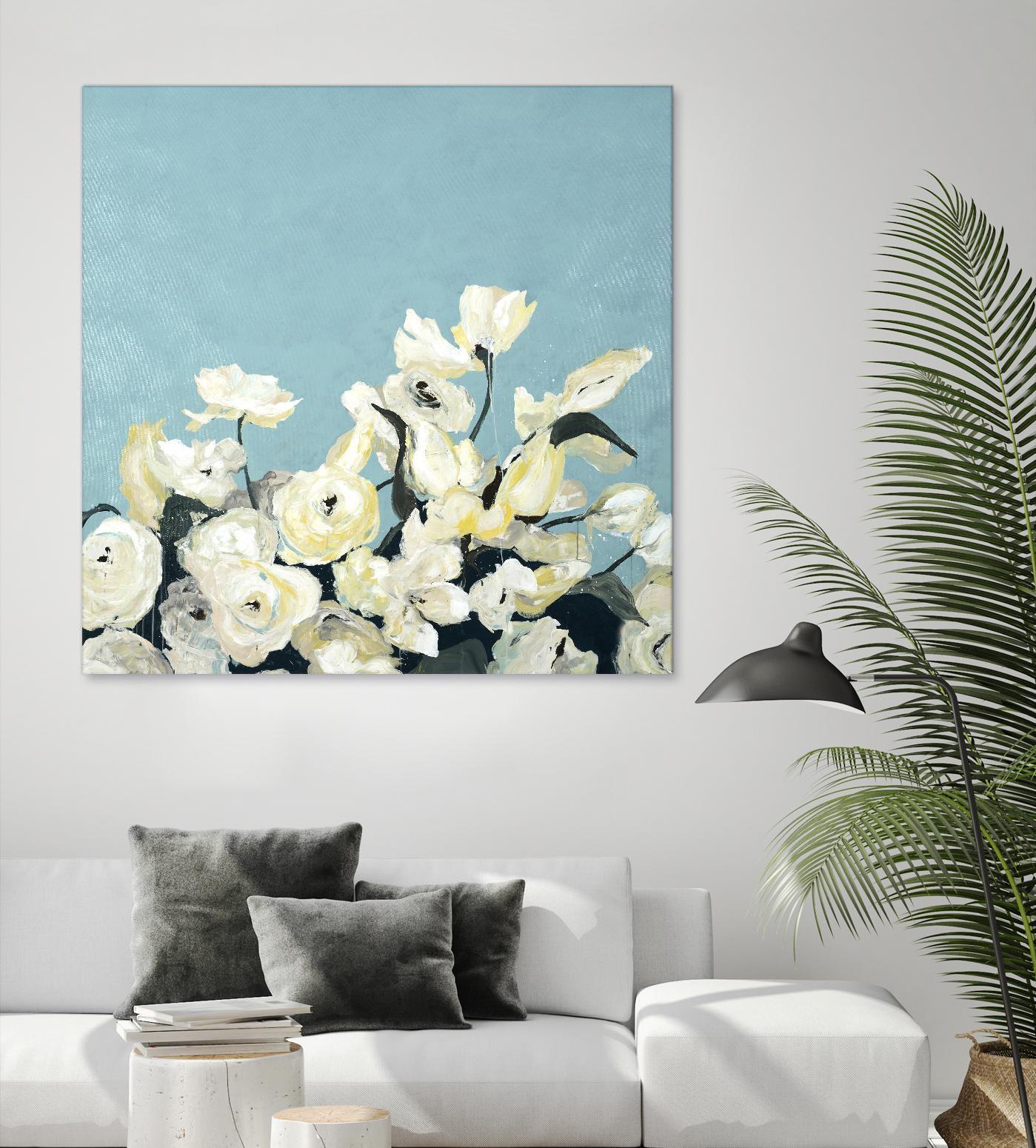 Blue Sky Blooms by Daleno Art on GIANT ART - white florals nature