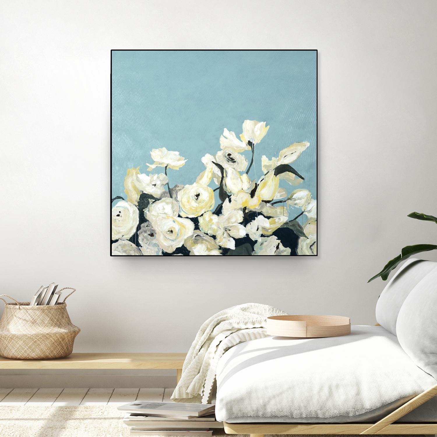Blue Sky Blooms by Daleno Art on GIANT ART - white florals nature
