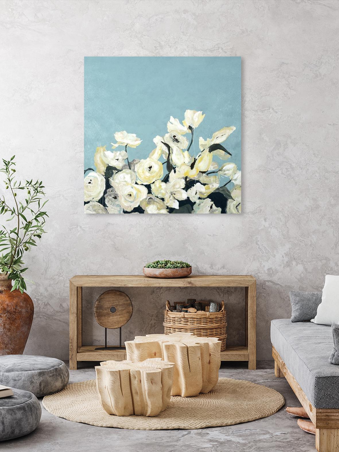 Blue Sky Blooms by Daleno Art on GIANT ART - white florals nature