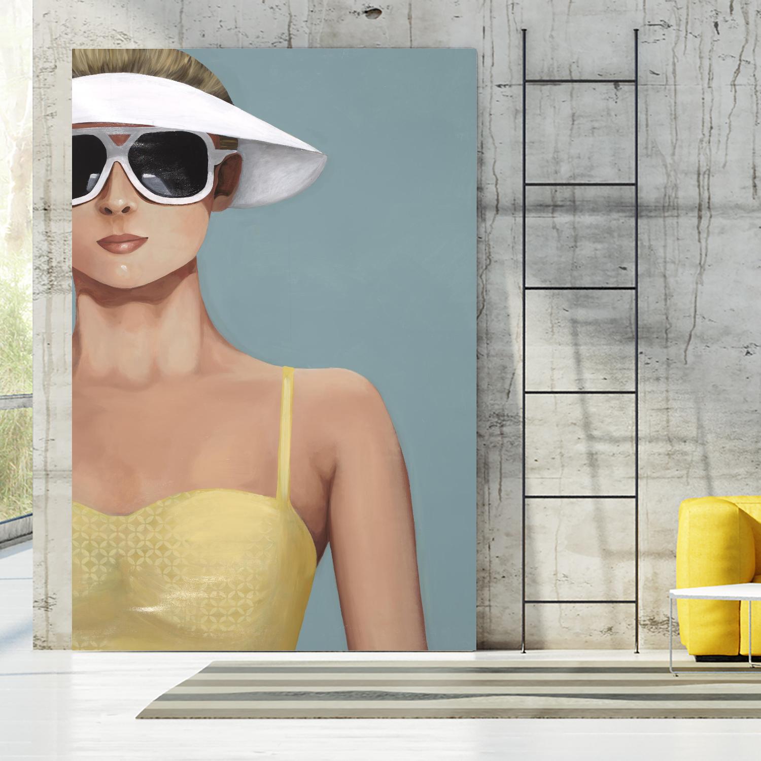 Glamour Rays by Daleno Art on GIANT ART - beige abstract figure