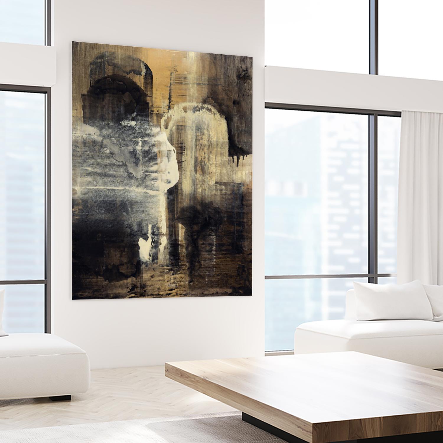 Crossing Into Canes by Daleno Art on GIANT ART - white abstract abstrait