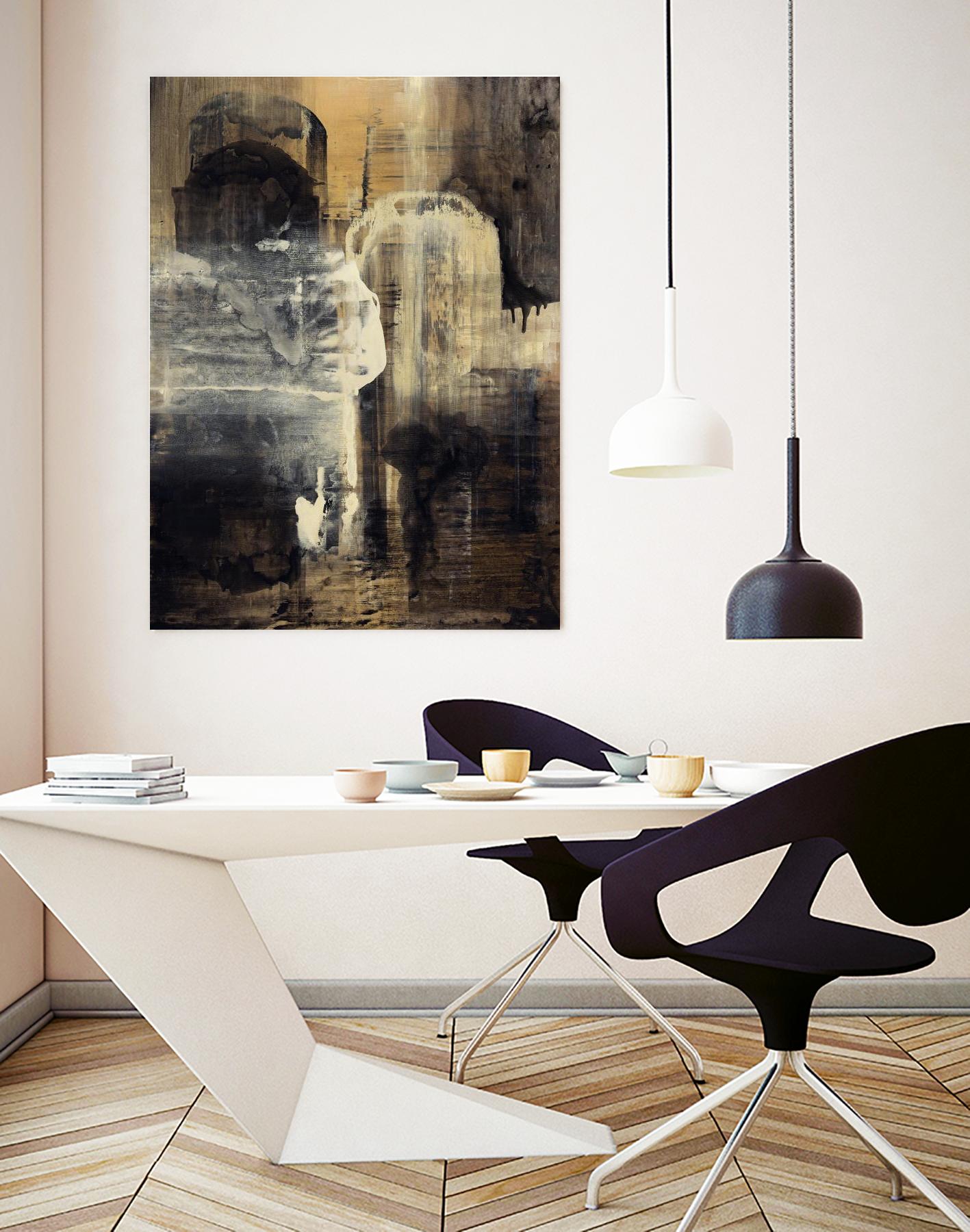 Crossing Into Canes by Daleno Art on GIANT ART - white abstract abstrait