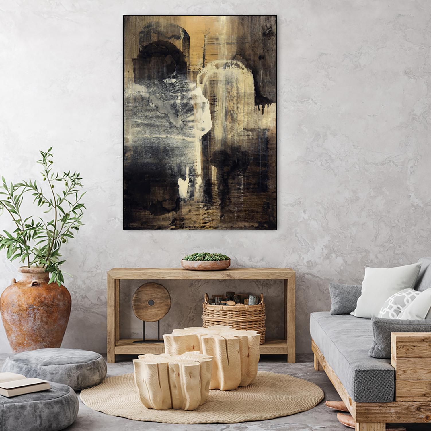 Crossing Into Canes by Daleno Art on GIANT ART - white abstract abstrait