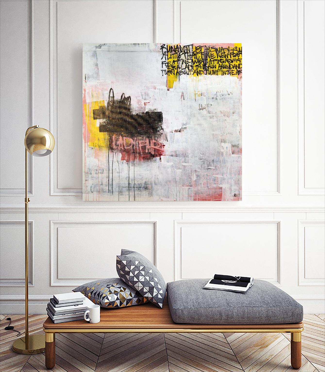 Jump in the Air by Daleno Art on GIANT ART - pink abstract