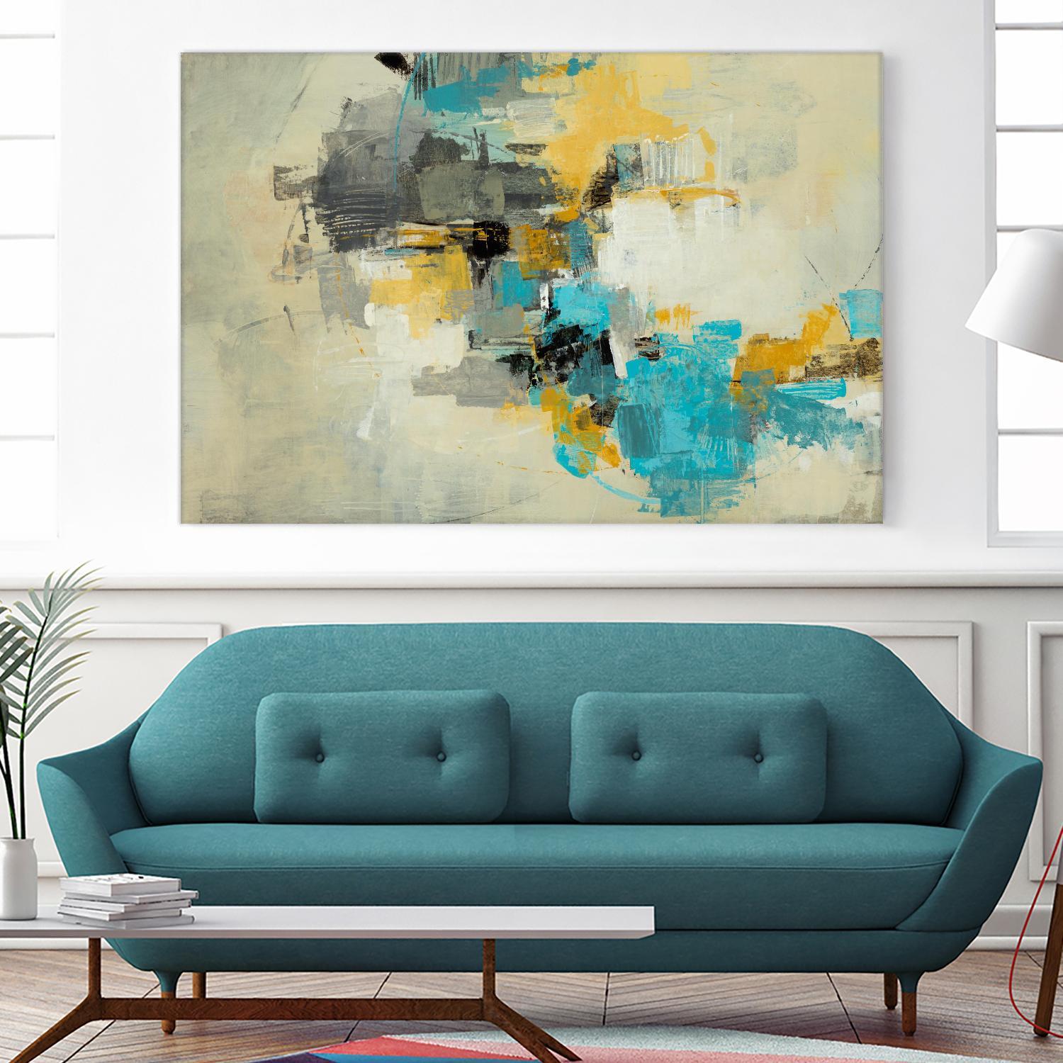 Adrift in Time by Daleno Art on GIANT ART - blue abstract abstrait