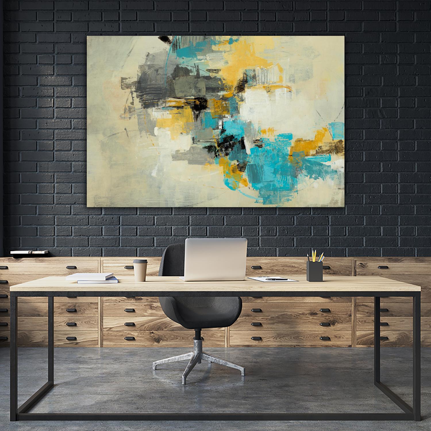 Adrift in Time by Daleno Art on GIANT ART - blue abstract abstrait