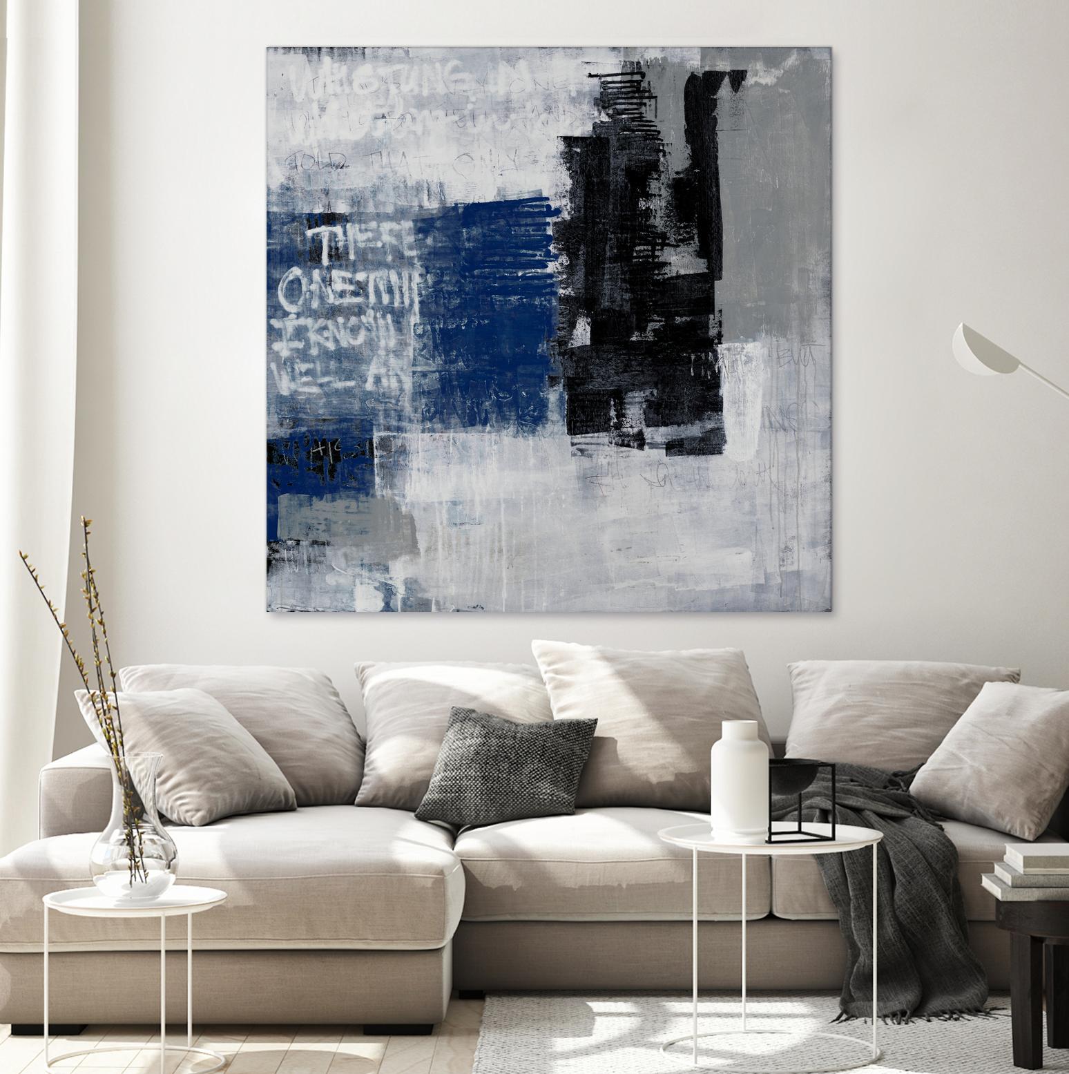 Just One TIme II by Daleno Art on GIANT ART - bleu abstract