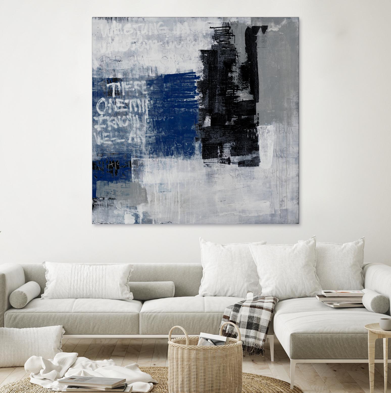 Just One TIme II by Daleno Art on GIANT ART - bleu abstract
