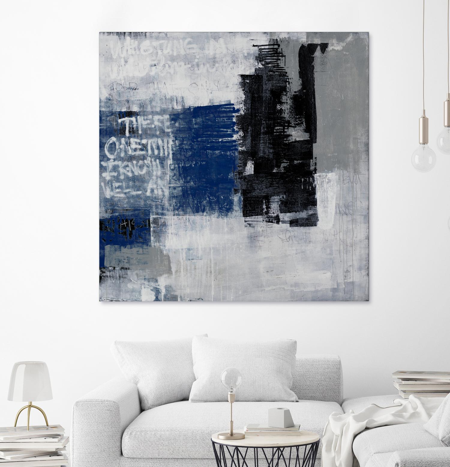 Just One TIme II by Daleno Art on GIANT ART - bleu abstract