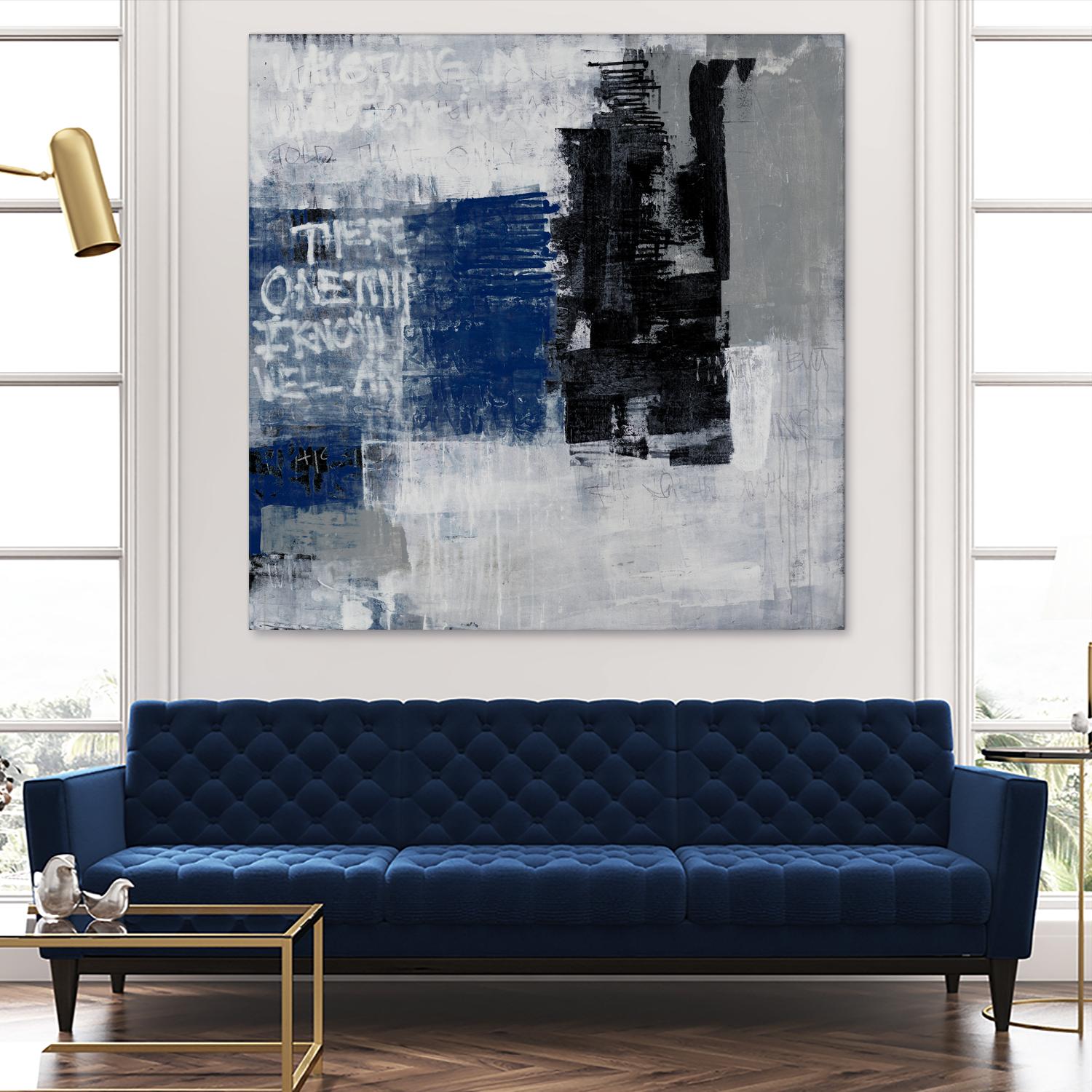 Just One TIme II by Daleno Art on GIANT ART - bleu abstract