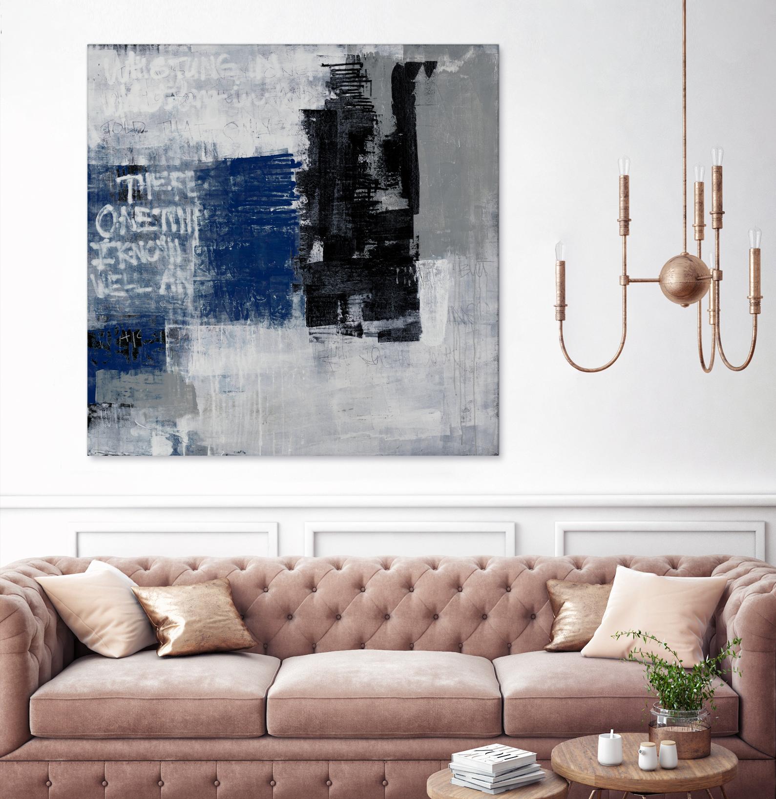 Just One TIme II by Daleno Art on GIANT ART - bleu abstract