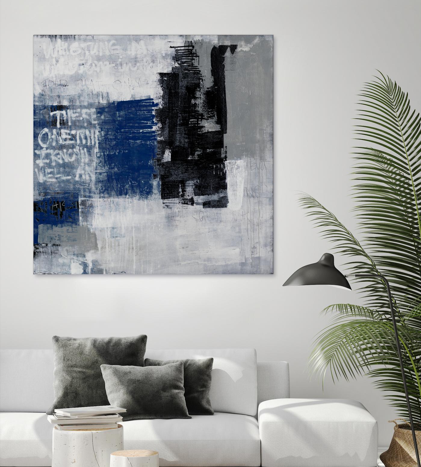 Just One TIme II by Daleno Art on GIANT ART - bleu abstract