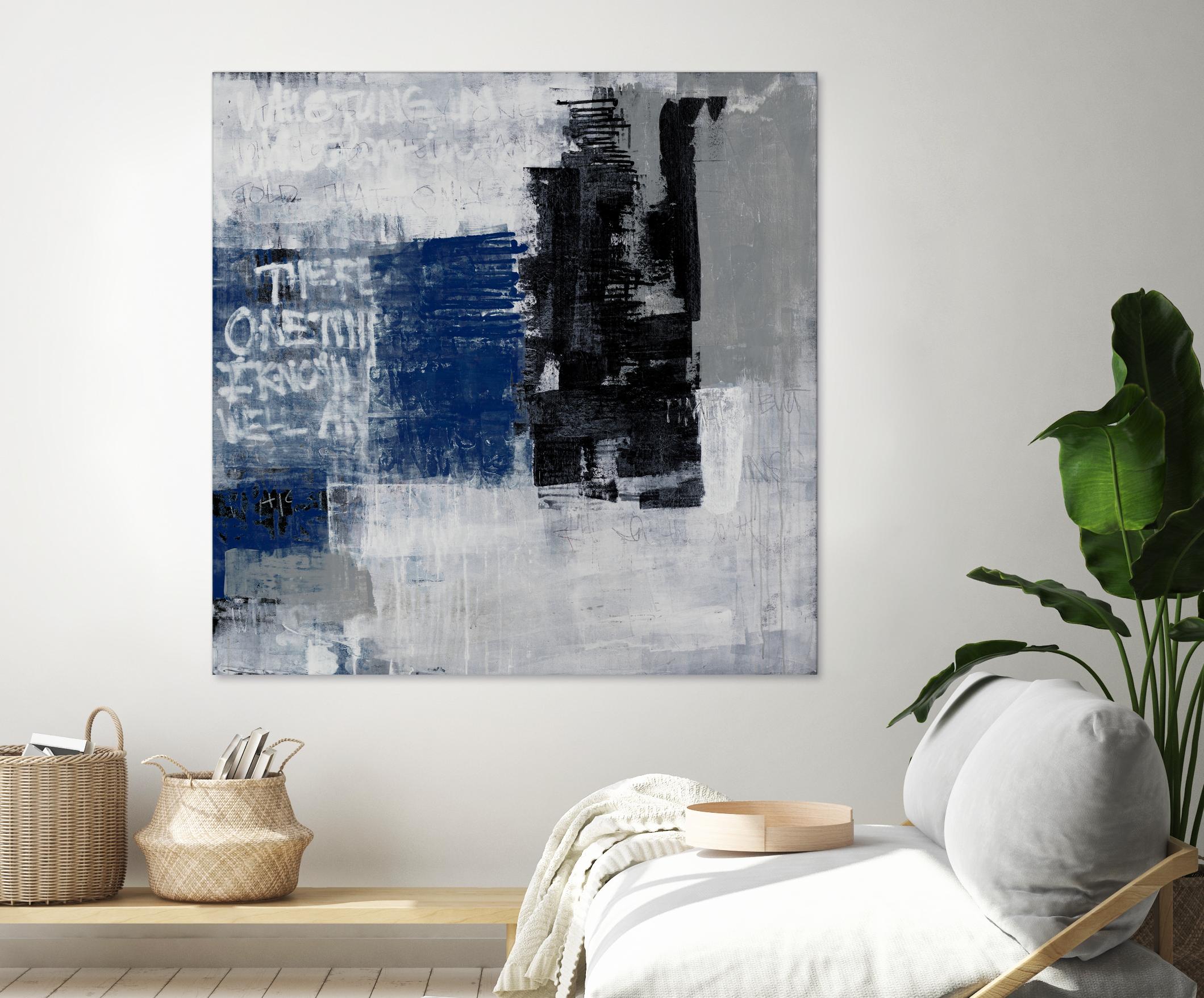 Just One TIme II by Daleno Art on GIANT ART - bleu abstract